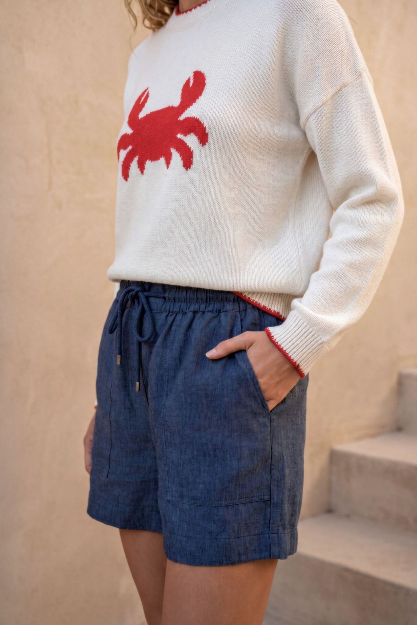 Ischia Linen Drawstring Short
