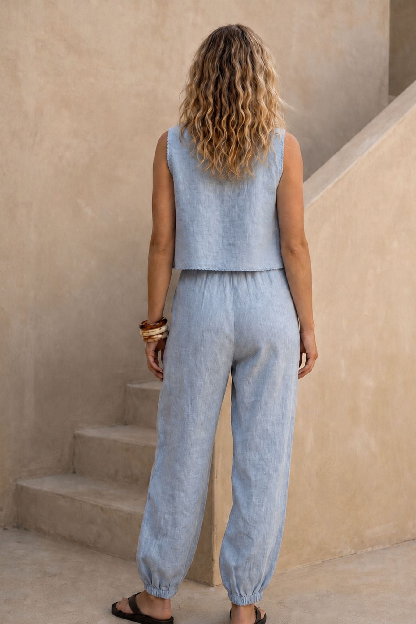 Piper Square Neck Linen Tank