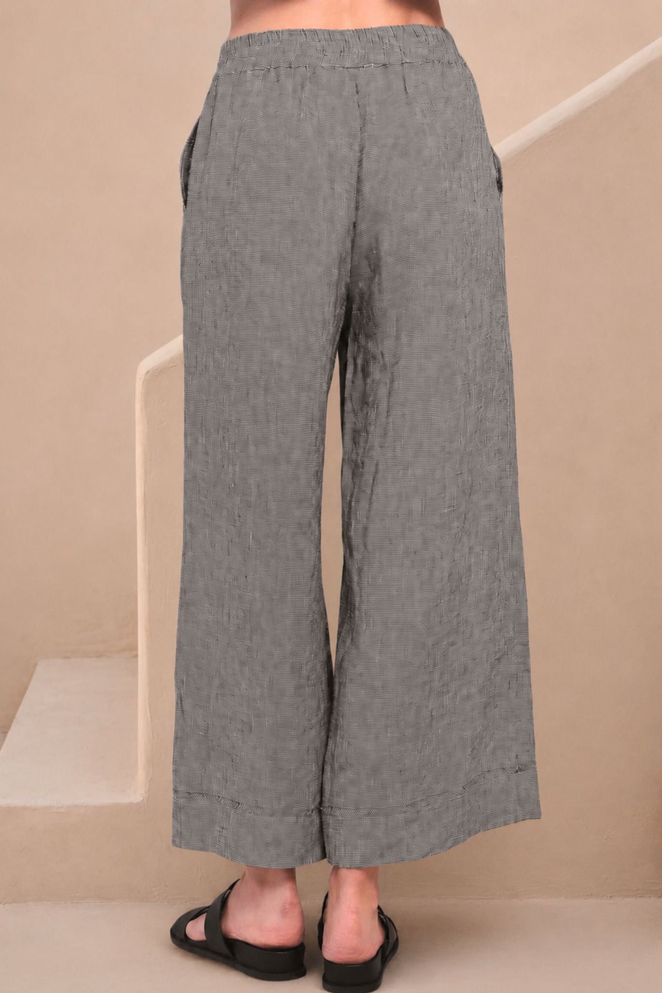 Alara Linen Wide Leg Cropped Pant