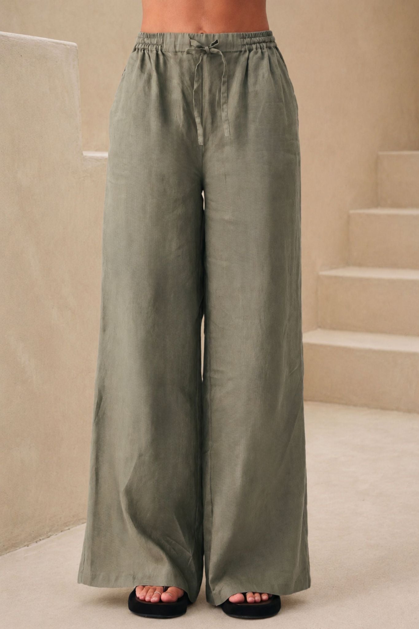 Ravello Wide Leg Linen Pant