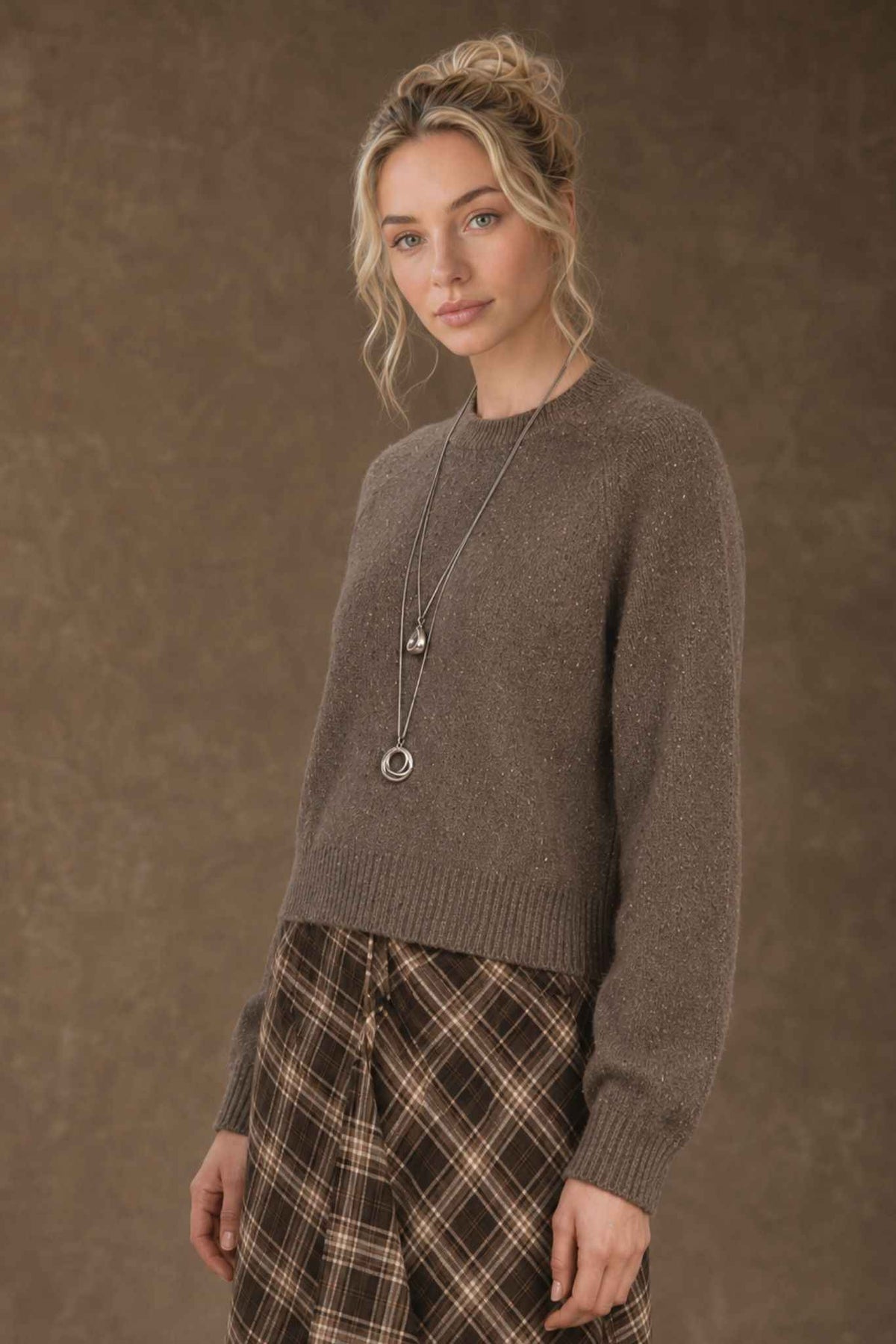 Alyson Cropped Cashmere Crewneck