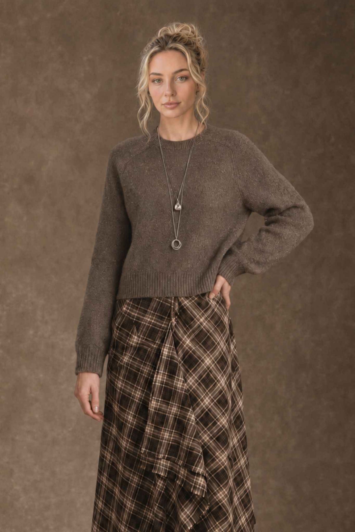 Alyson Cropped Cashmere Crewneck