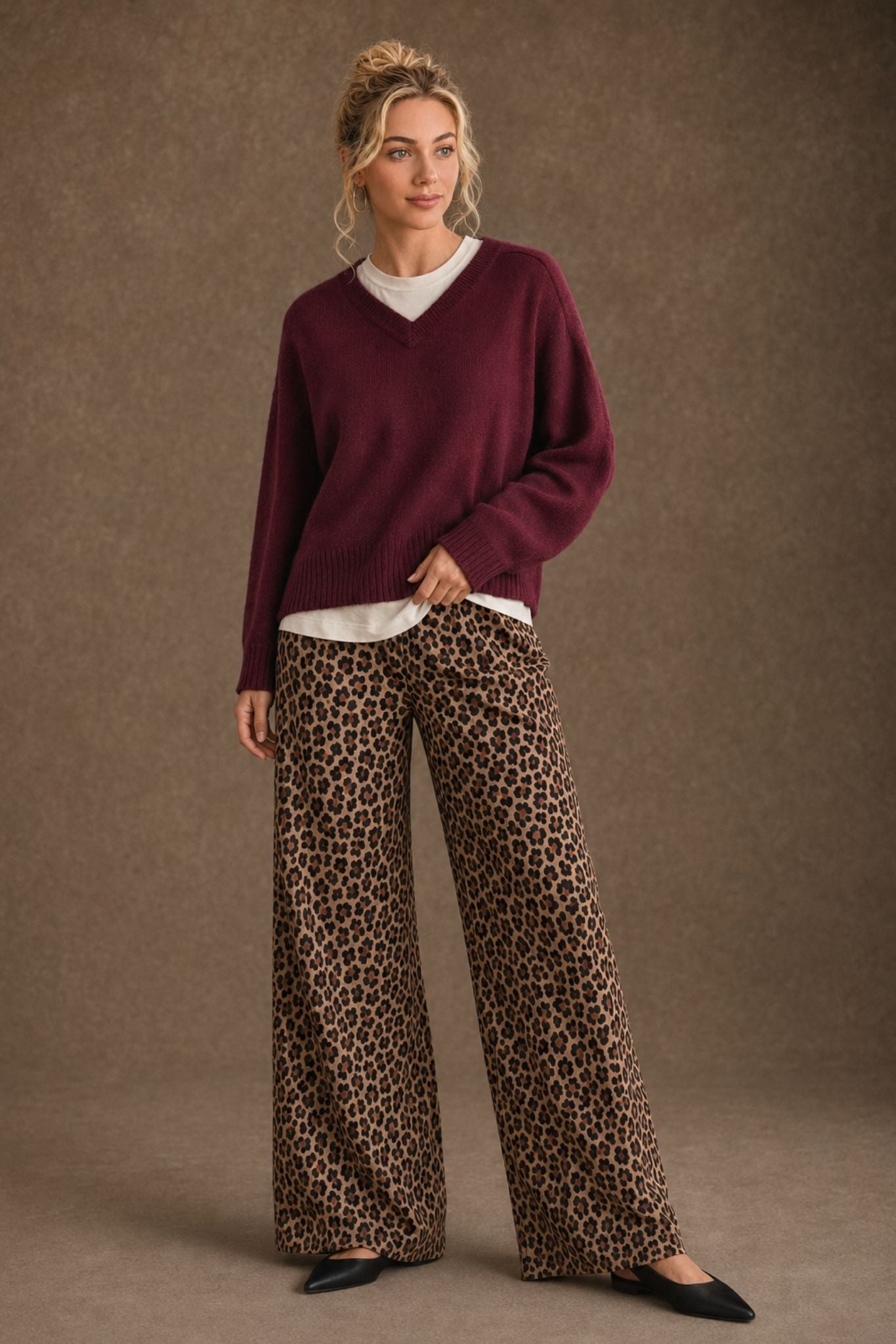 Crystal Women's Cashmere V Neck Pullover