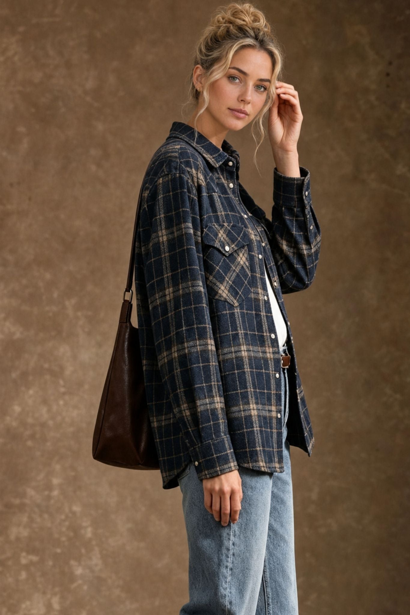Selva Cotton Western Plaid Shirt