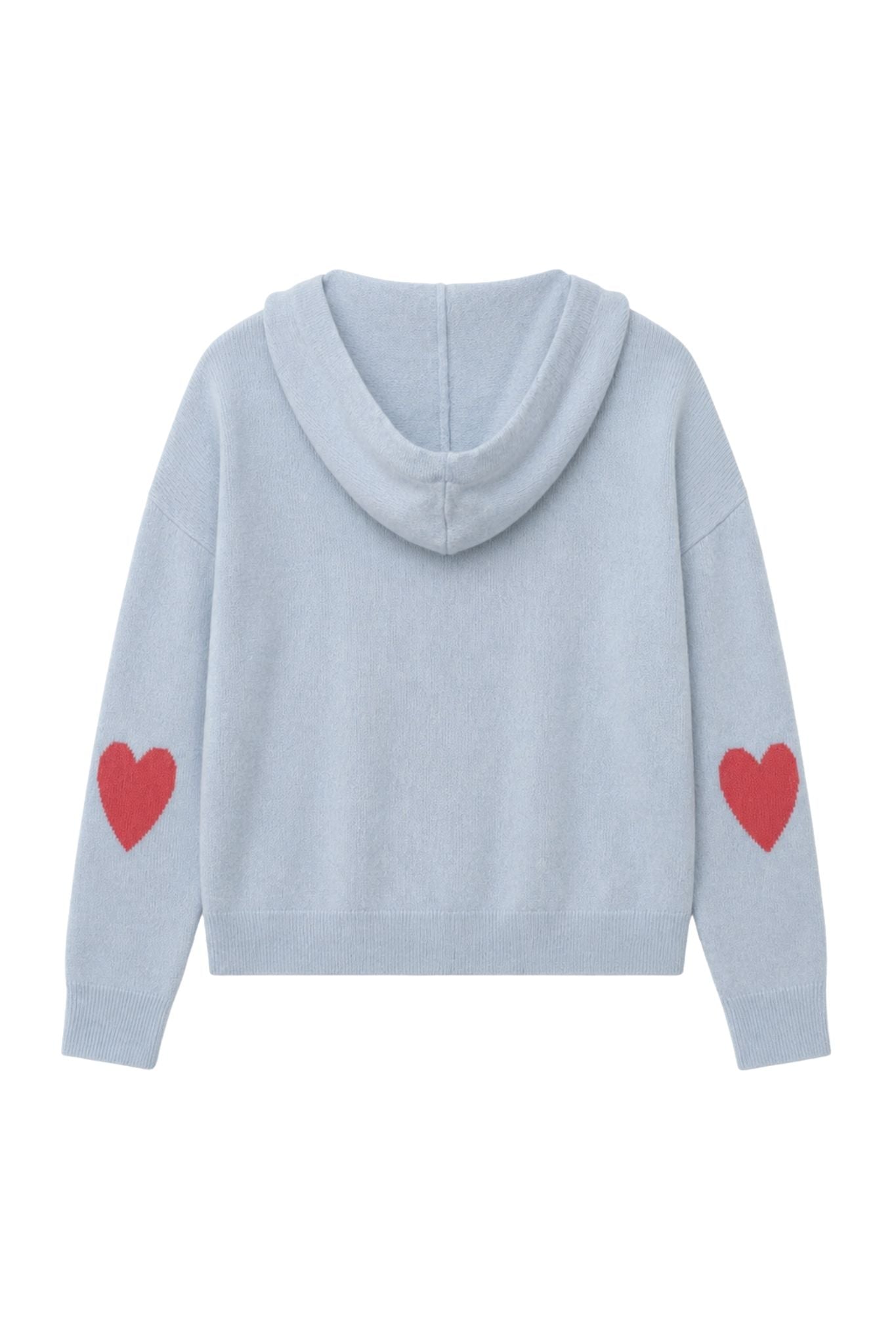 Reva Cashmere Contrast Heart Pullover Hoodie