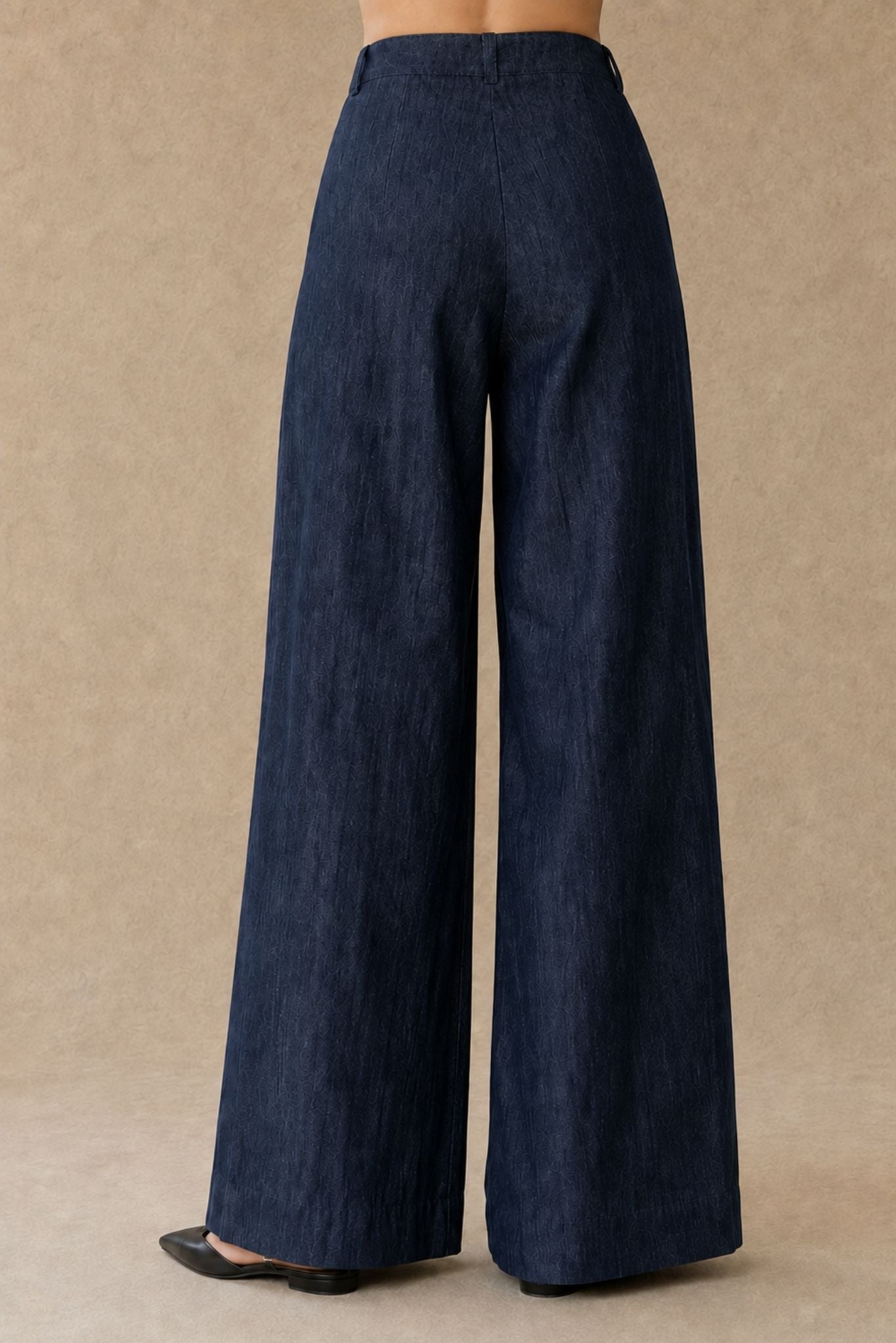 Louisa Hemp Cotton Pleated Wide Leg Pant
