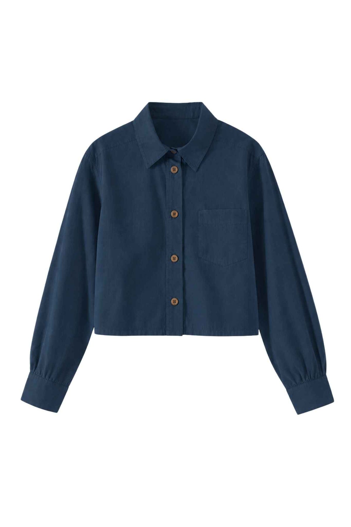Ashlyn Cropped Boxy Cotton Shirt