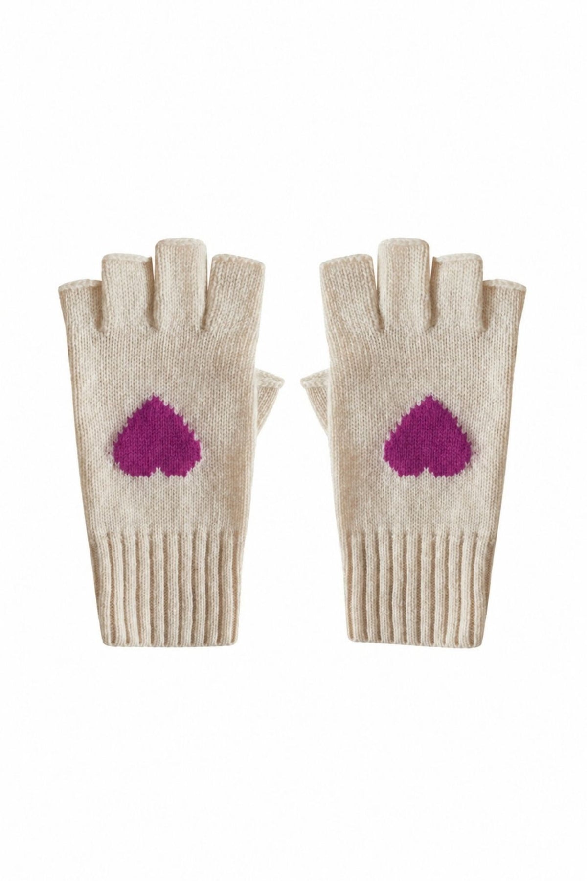 Scarlett Cashmere Heart Fingerless Gloves