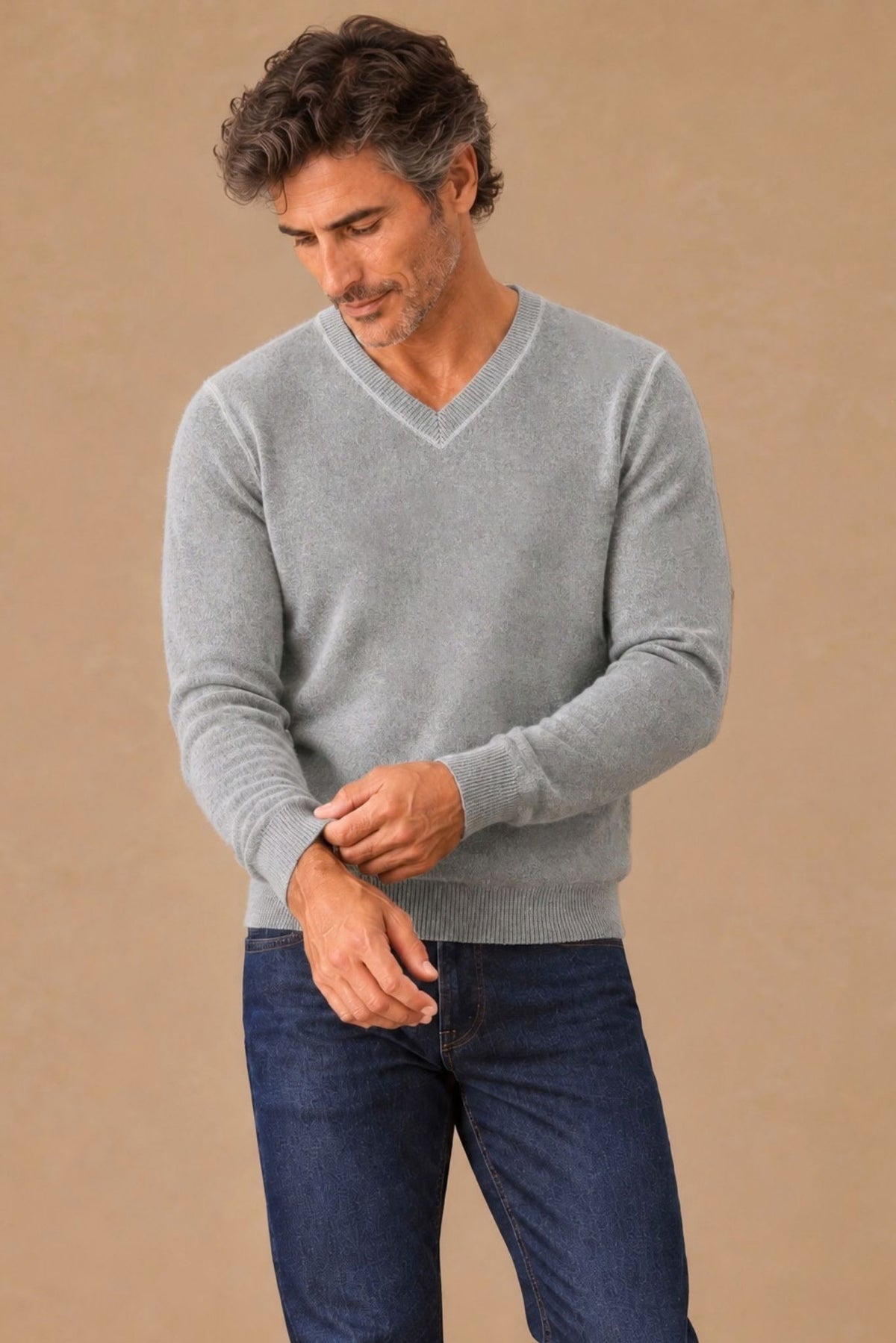 Rudolfo Men's Cashmere V Neck
