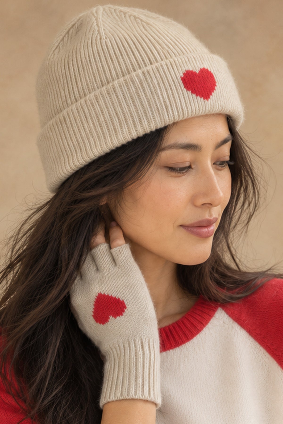 Scarlett Cashmere Heart Beanie