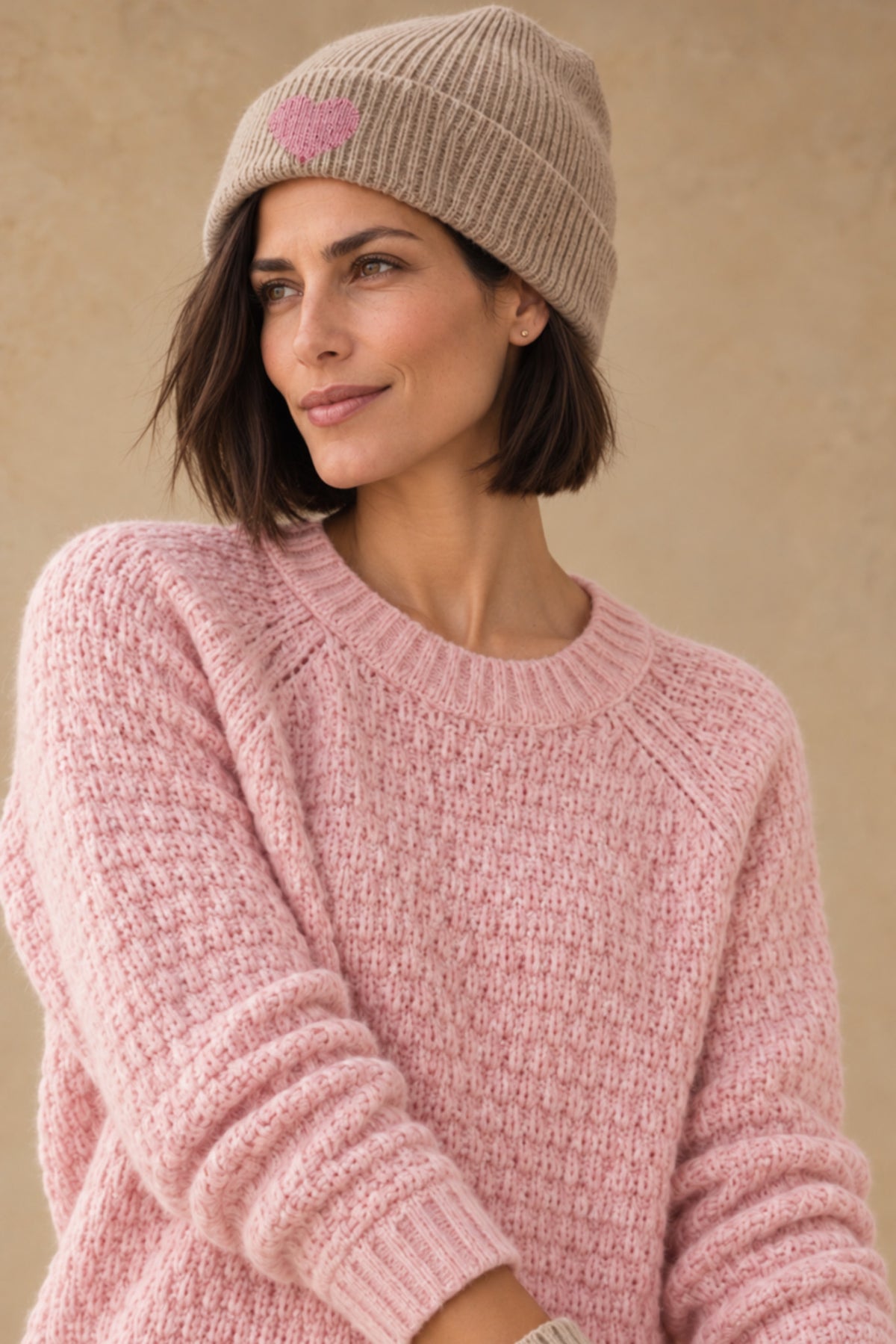 Scarlett Cashmere Heart Beanie