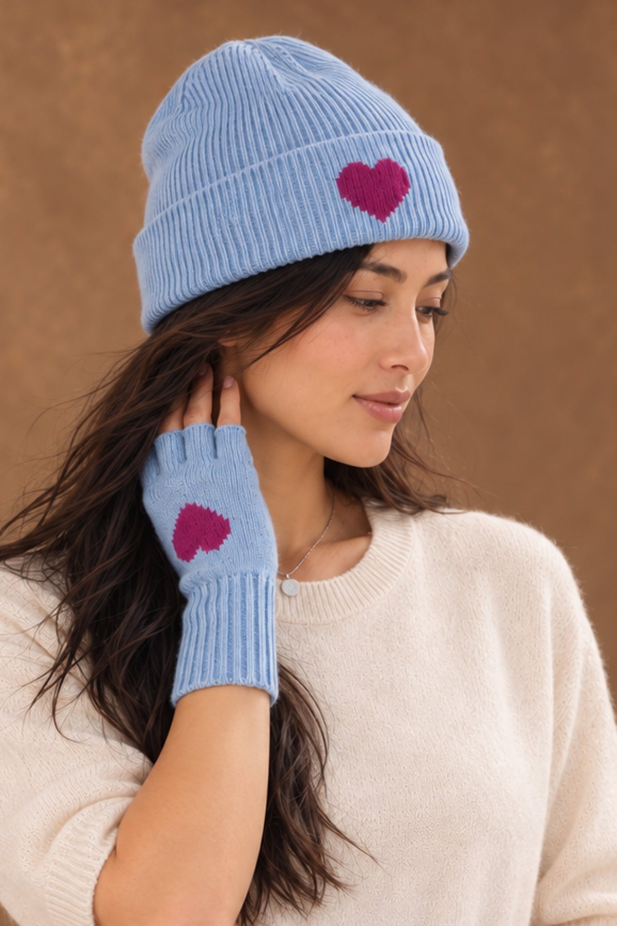 Scarlett Cashmere Heart Beanie