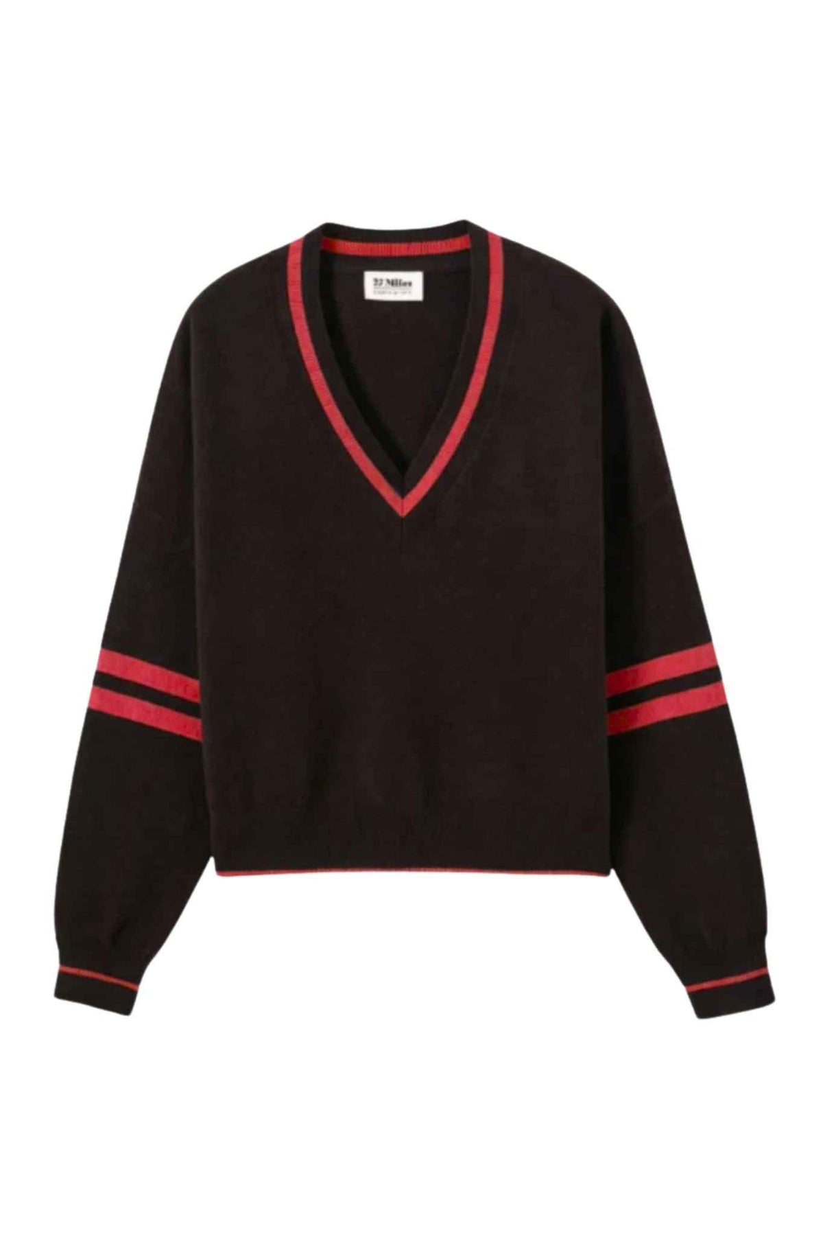 Ashley Cashmere Varsity V Neck