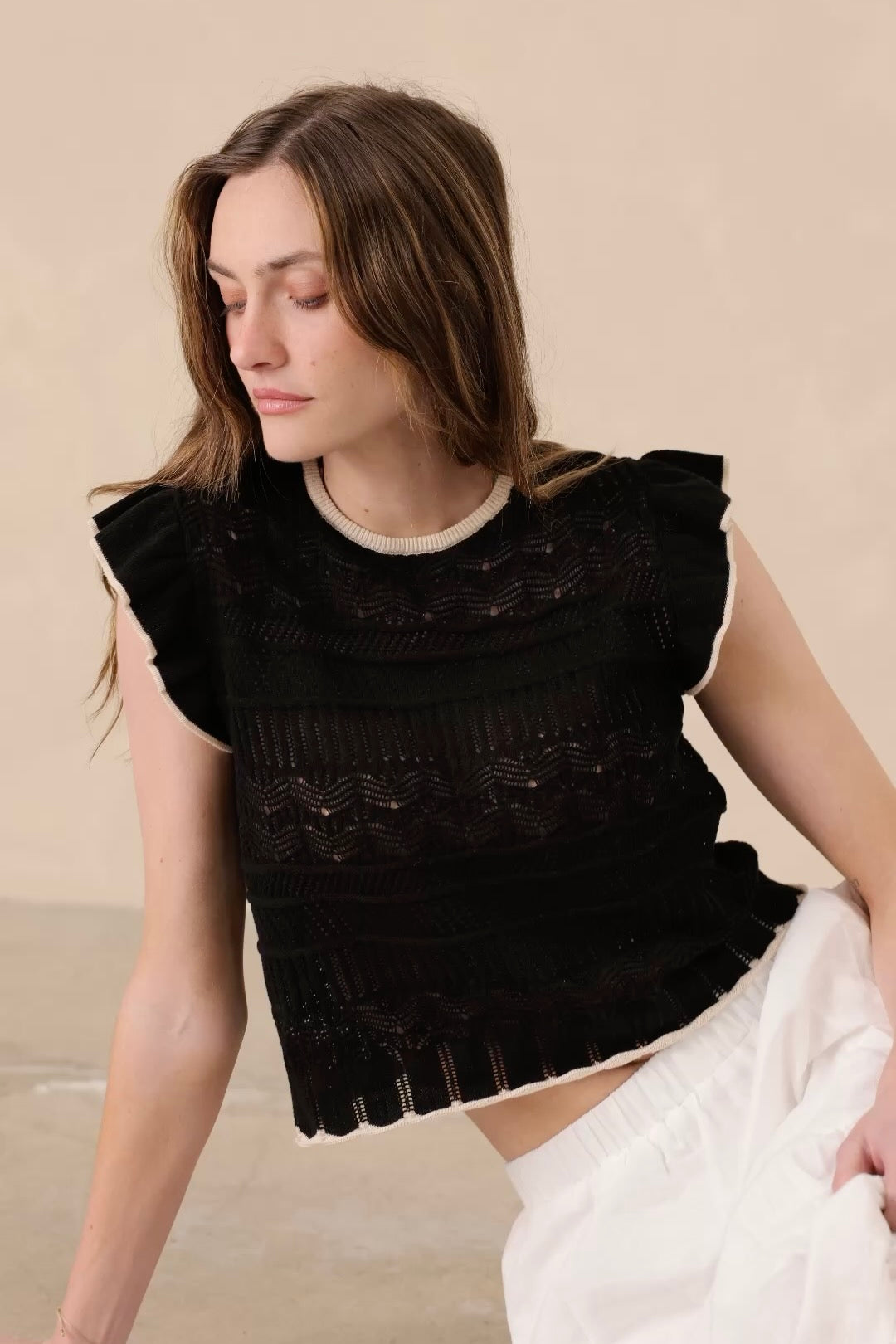 Rhonda Pointelle Cotton Tank