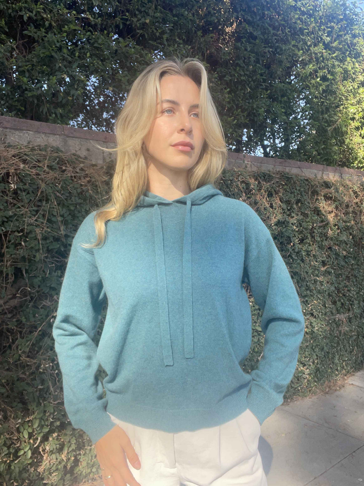 Elina Women's Cashmere Pullover Hoodie