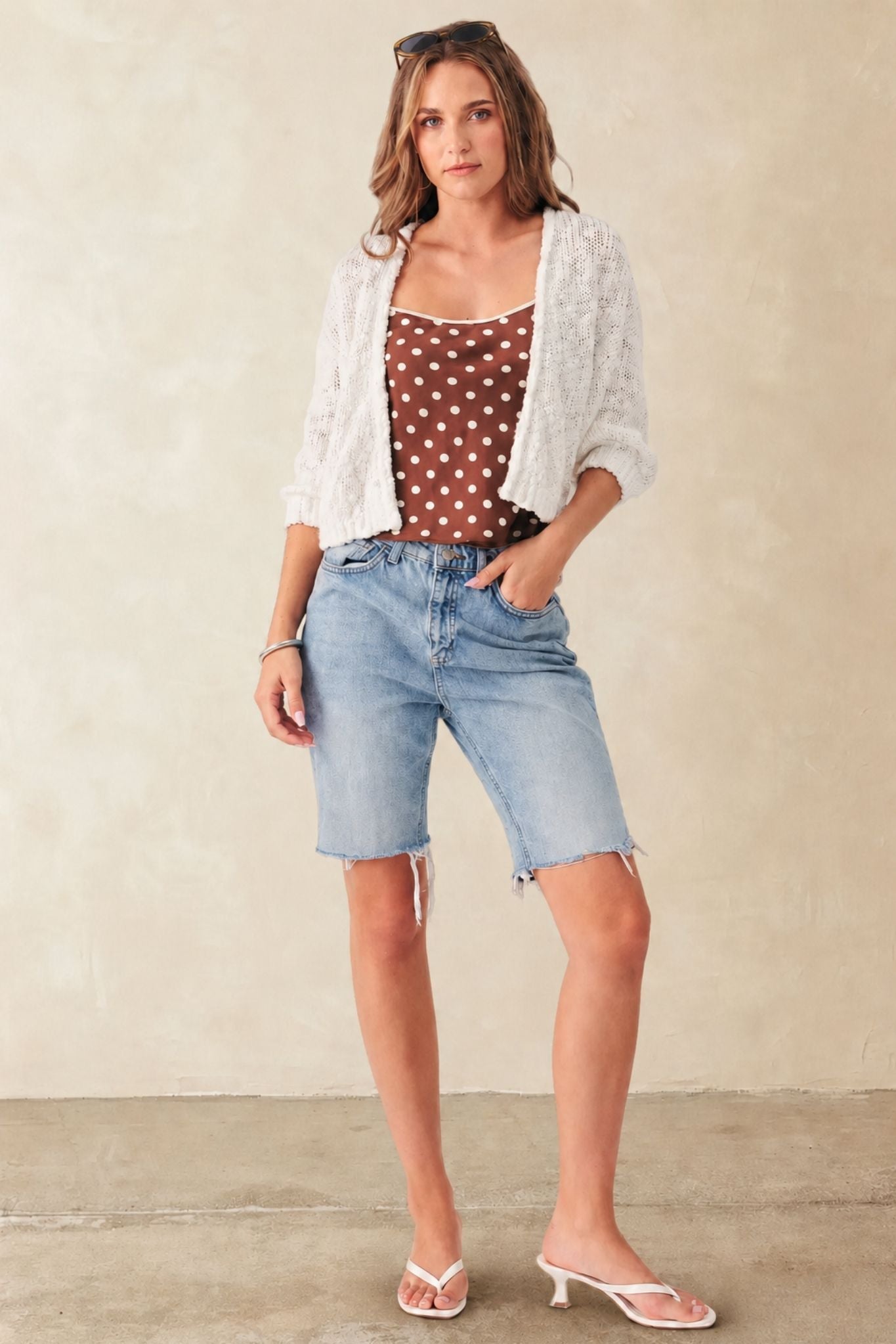 Erin Slub Cotton Open Cardigan