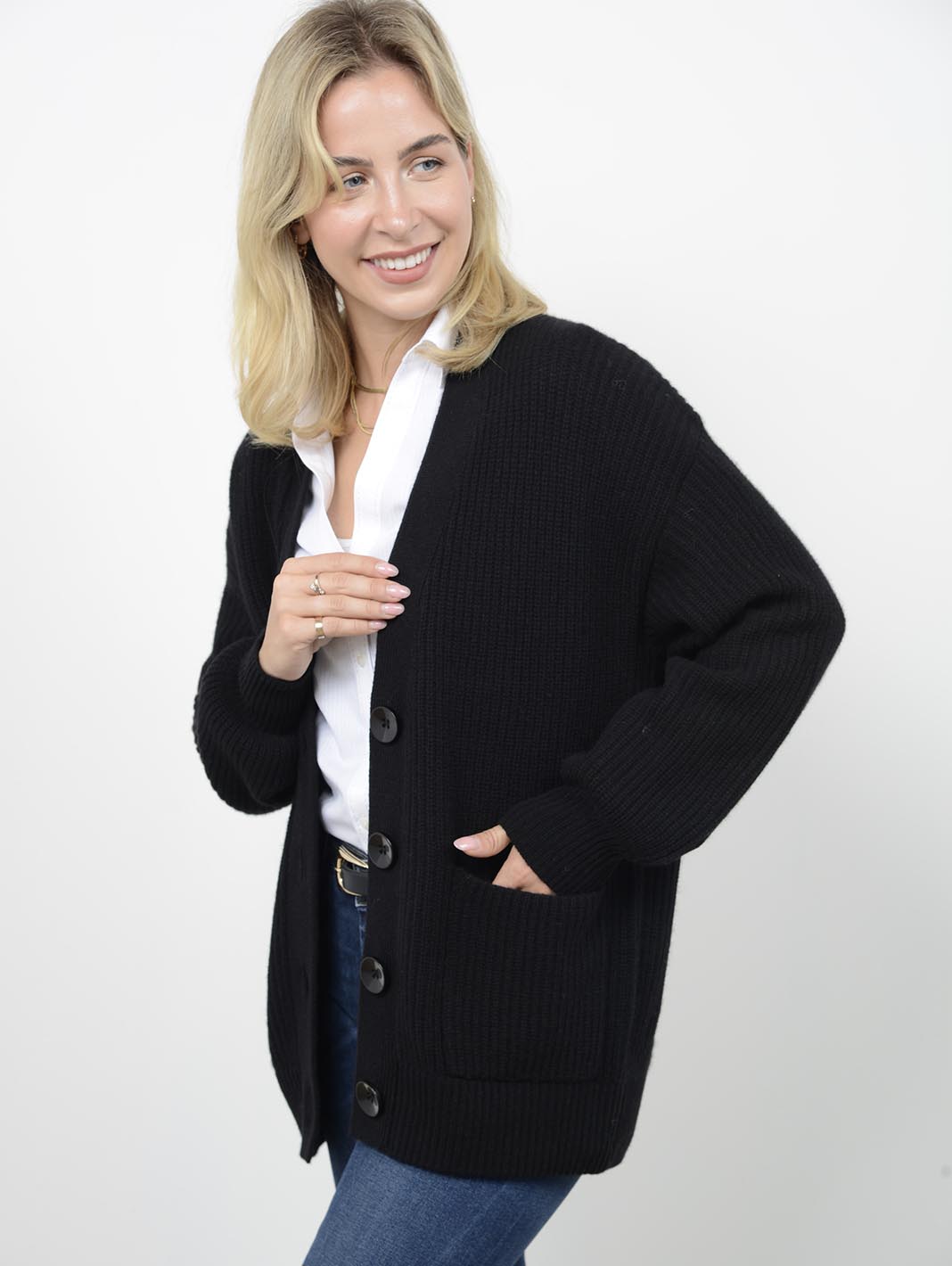 Kamira Cashmere Oversized Cardigan