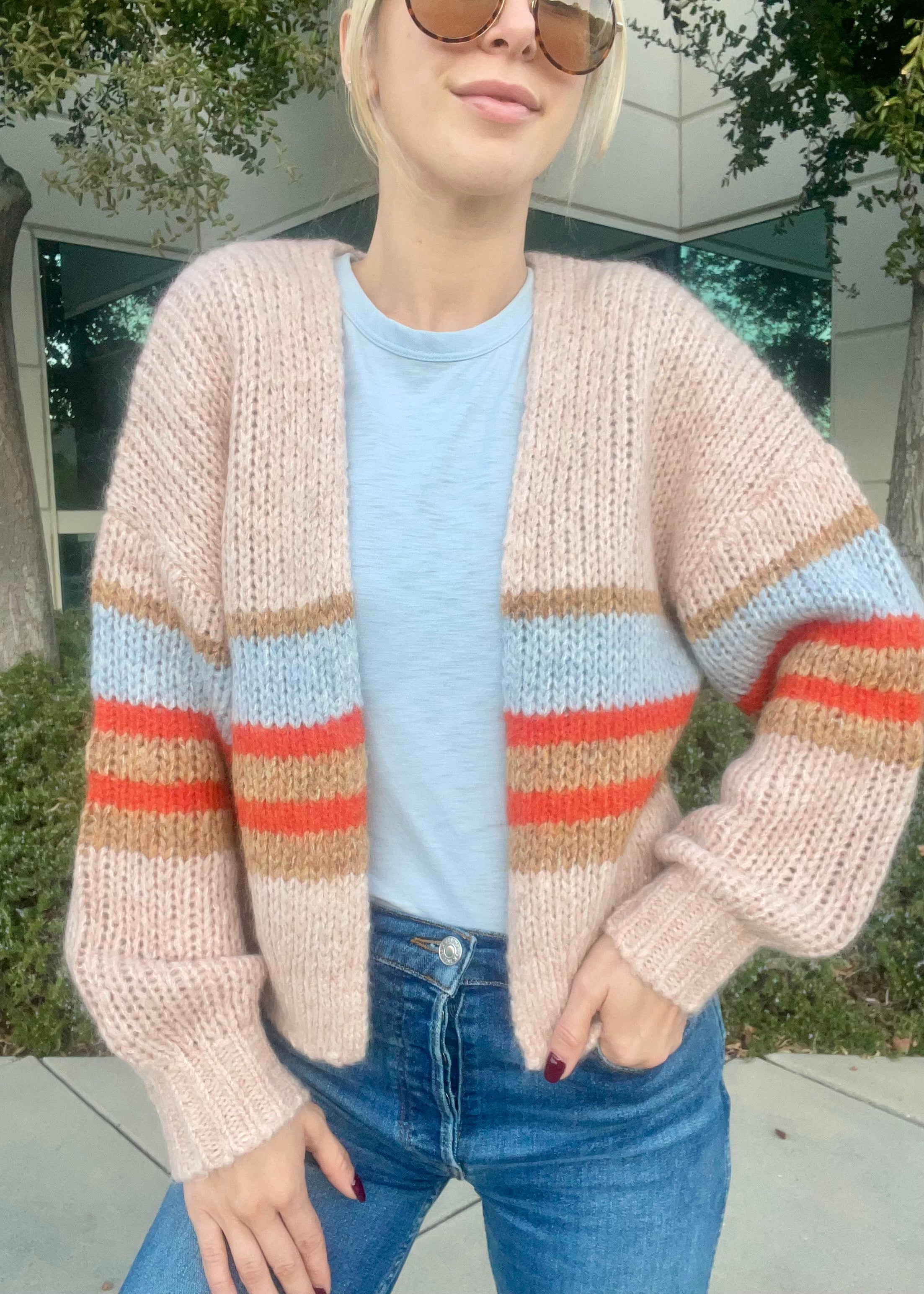 Bruin Oversized Striped Cardigan