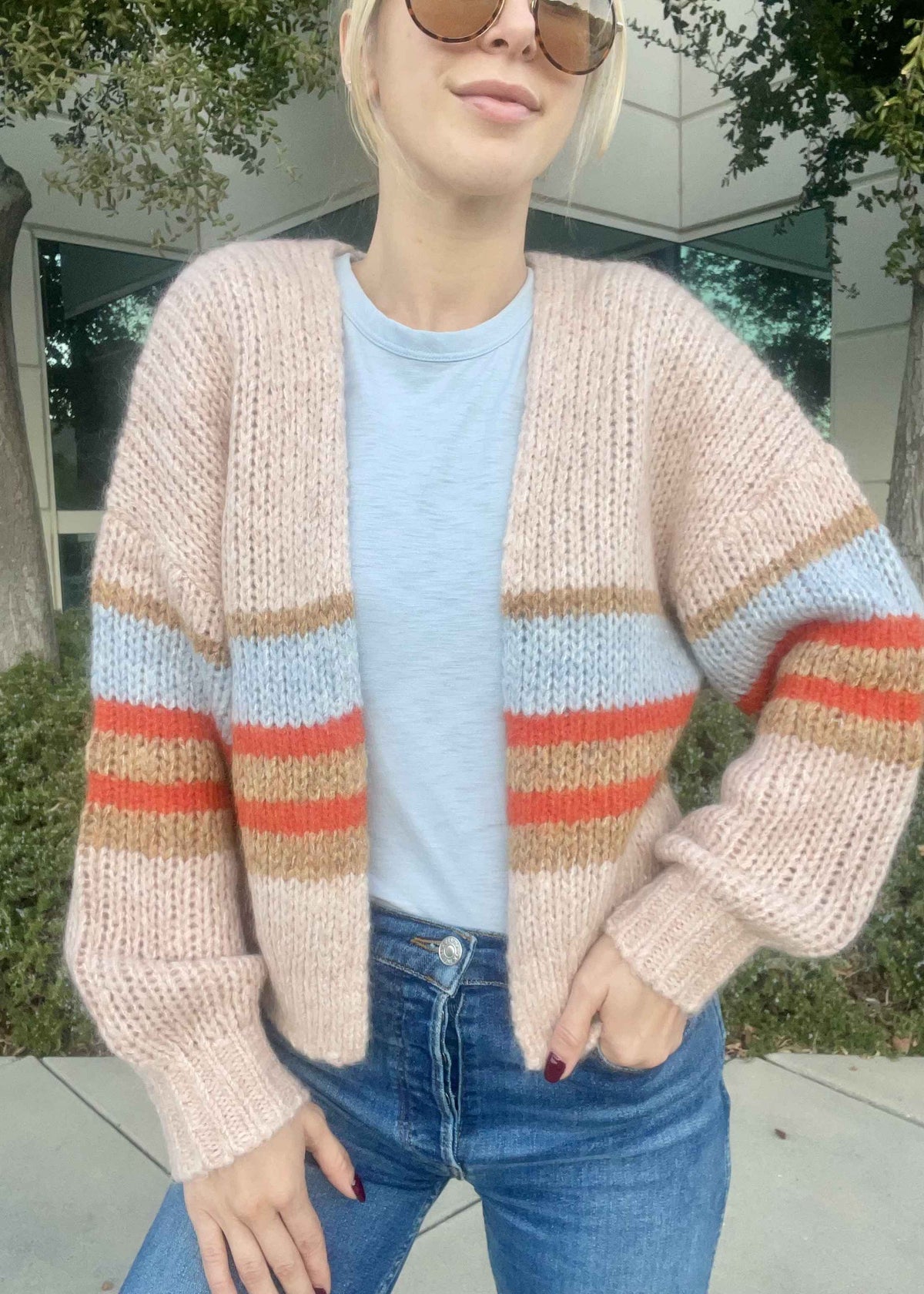 Bruin Oversized Striped Cardigan