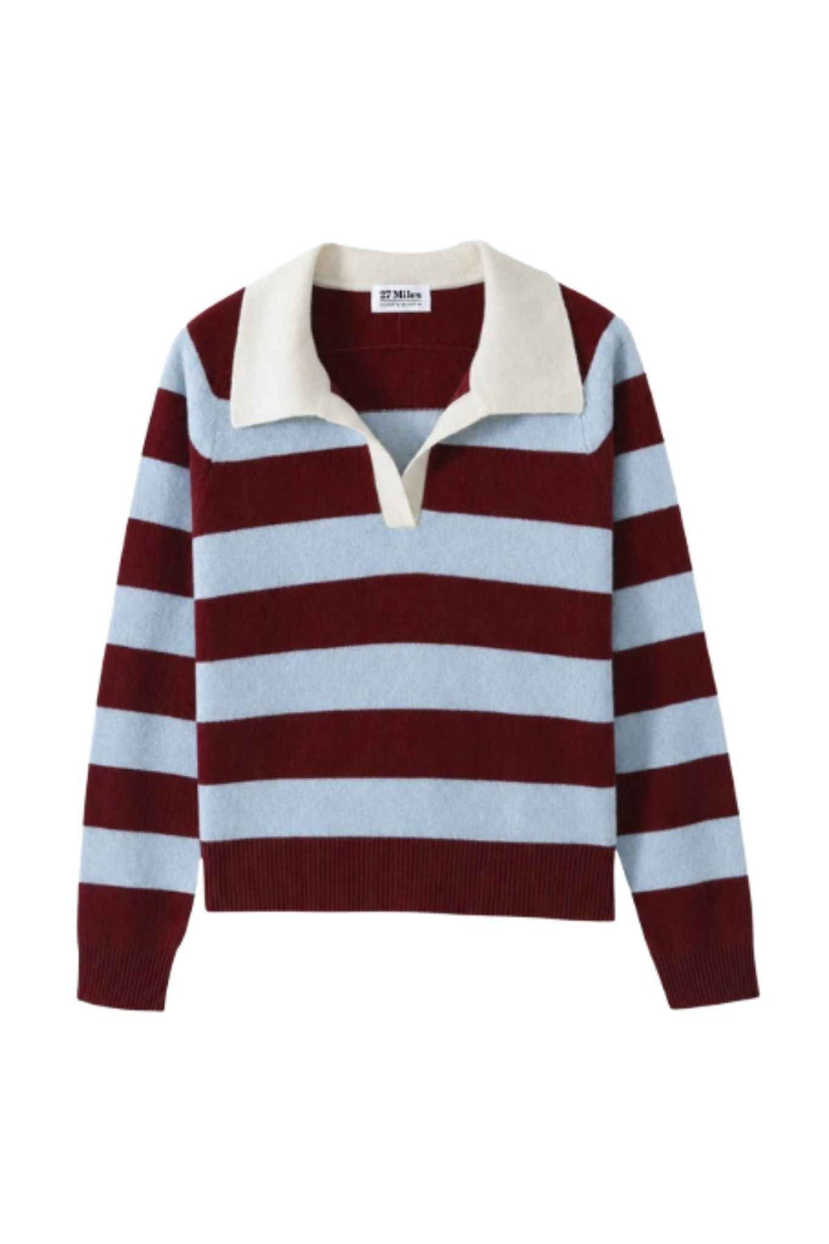 Maxine Cashmere Striped Polo
