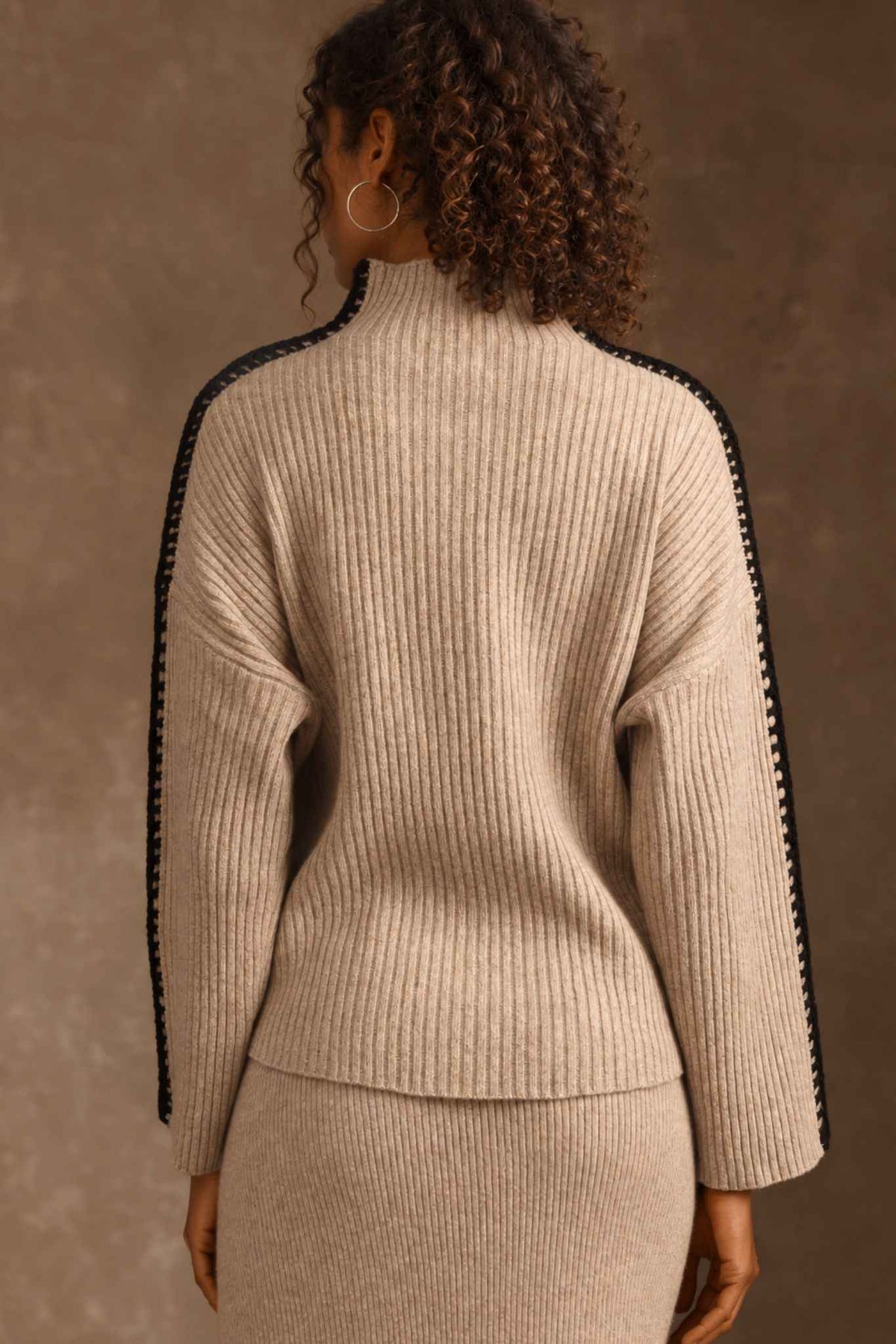 Mochi Mockneck With Whip Stitch Detail