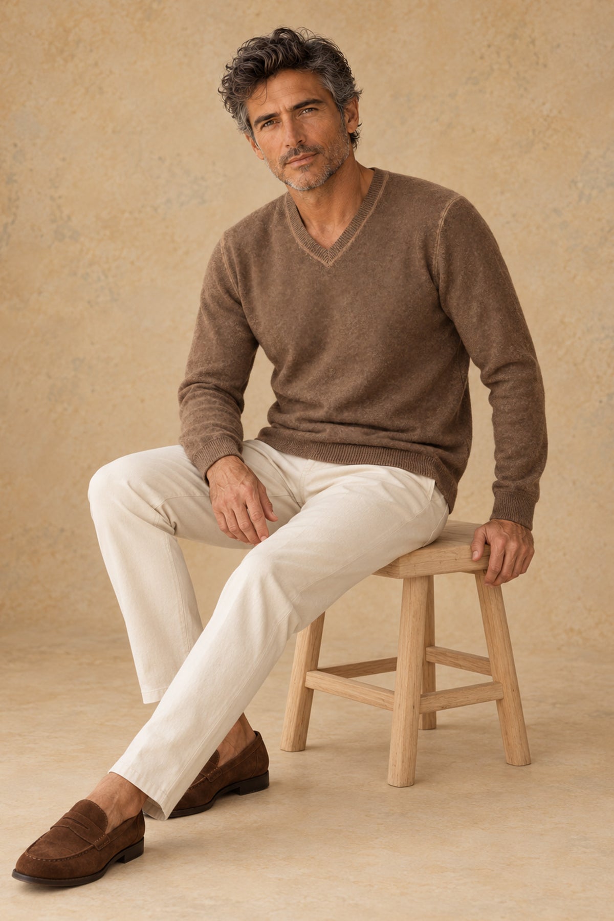 Rudolfo Men's Cashmere V Neck