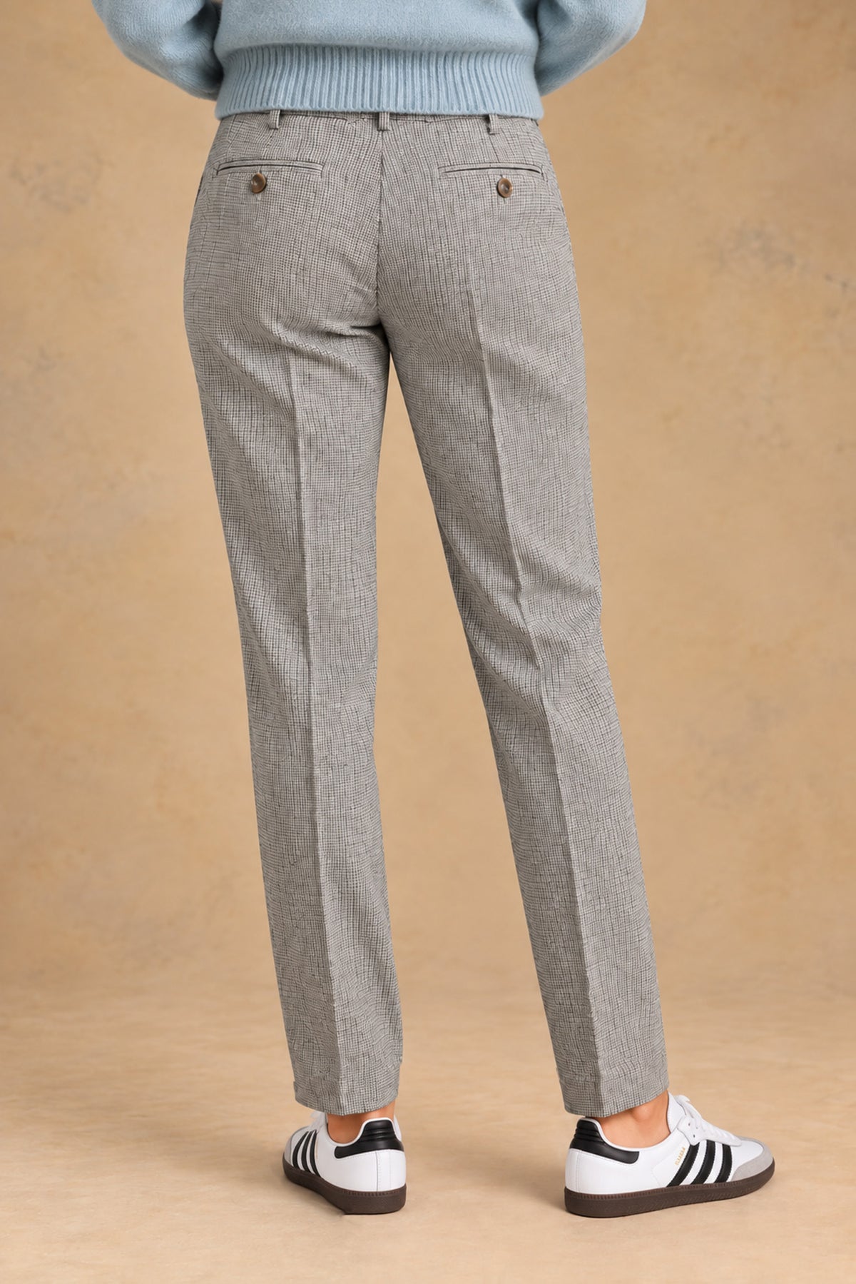 TIPI-V-12957 Vallorani Tipi Women's Tapered Plaid Pant