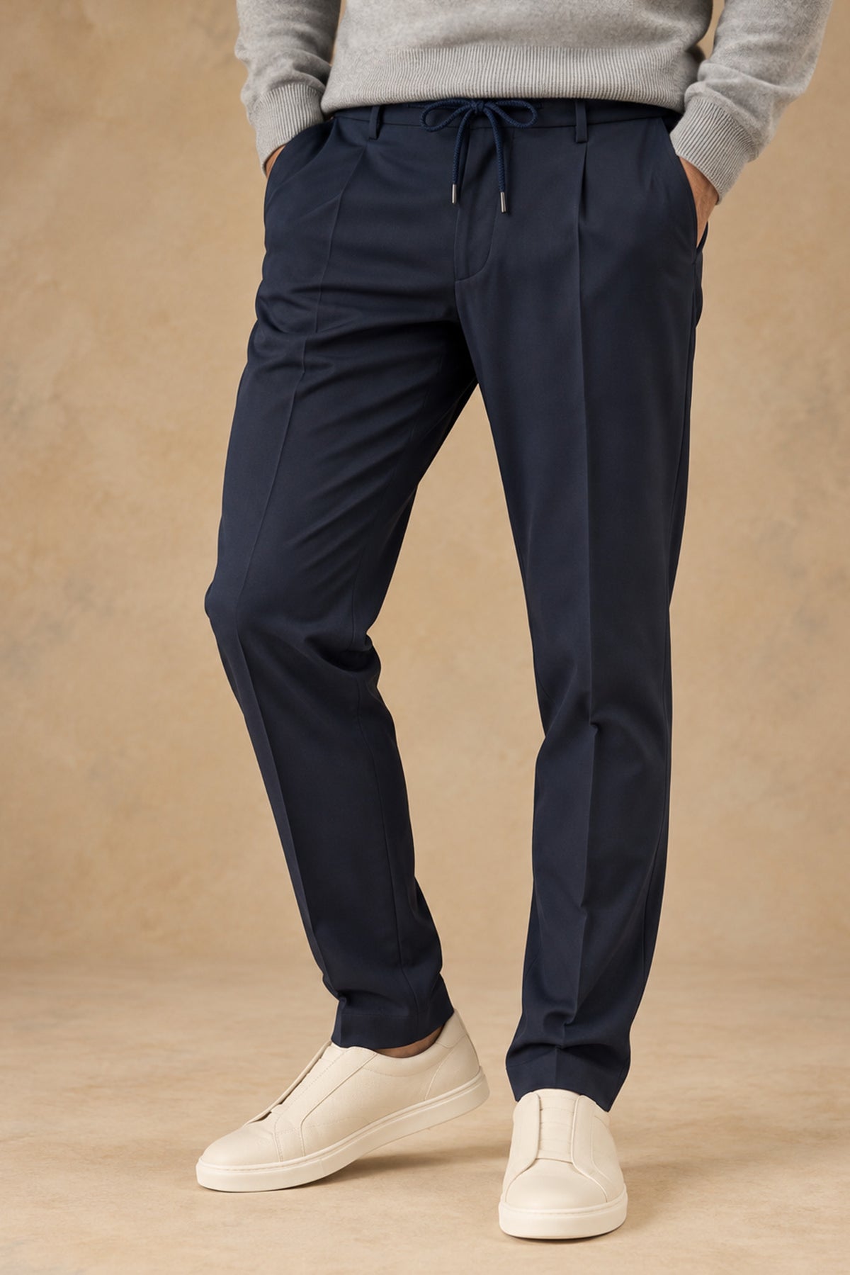 Alfred 2111 Men's Cotton Single Pleat Tapered Fit Pant