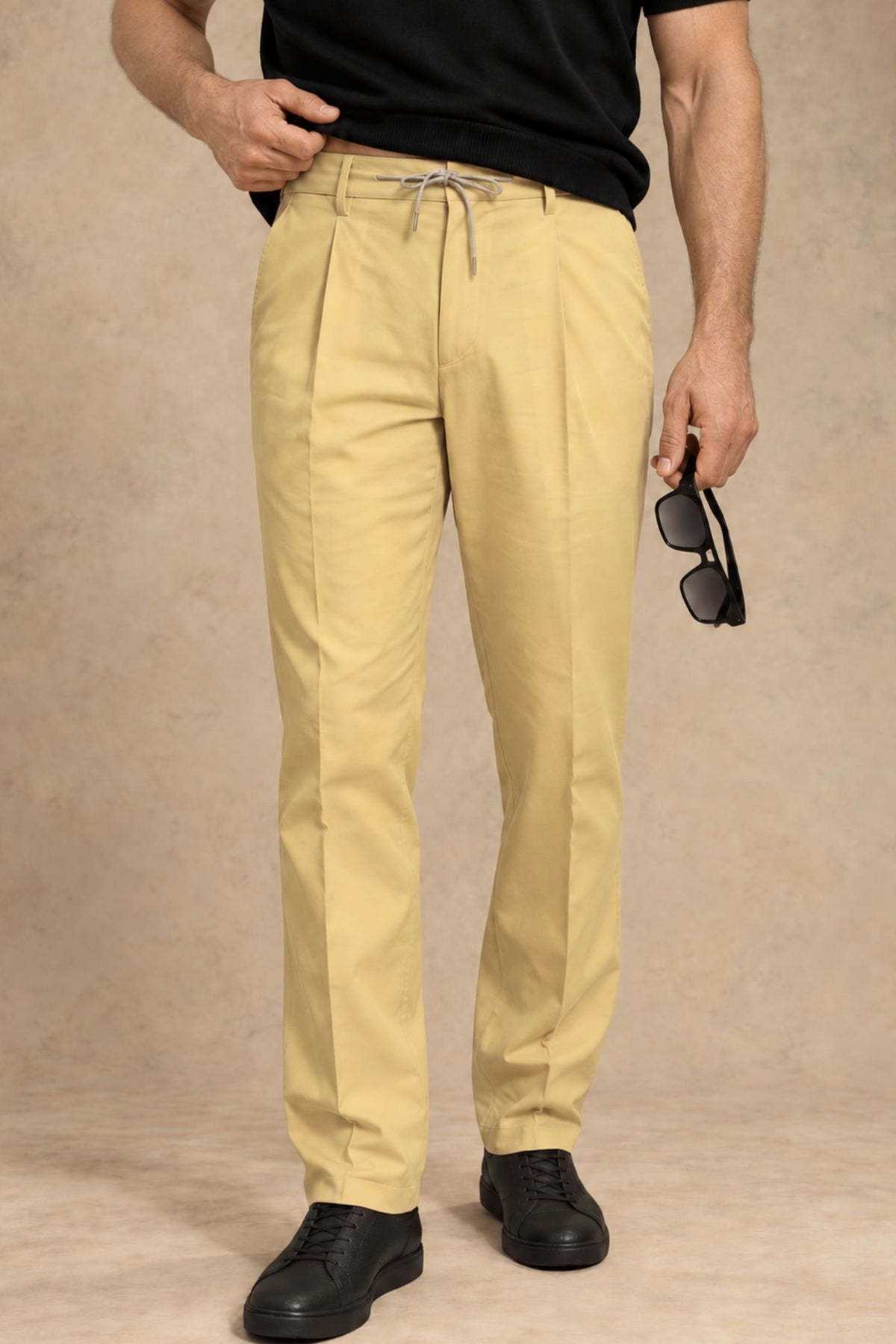 Alfred 2797 Men's Cotton Single Pleat Tapered Fit Pant