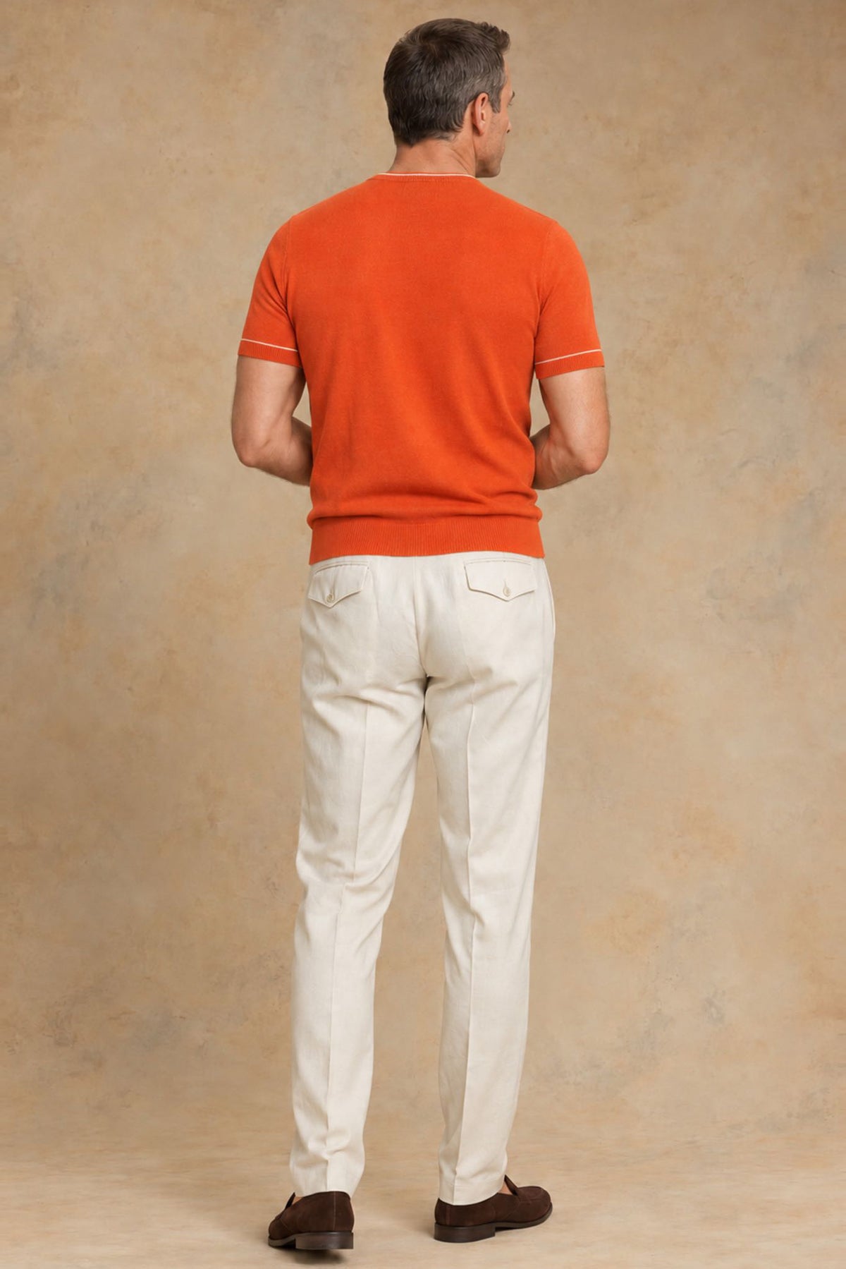 Alfred 2941 Men's Cotton Single Pleat Tapered Fit Pant