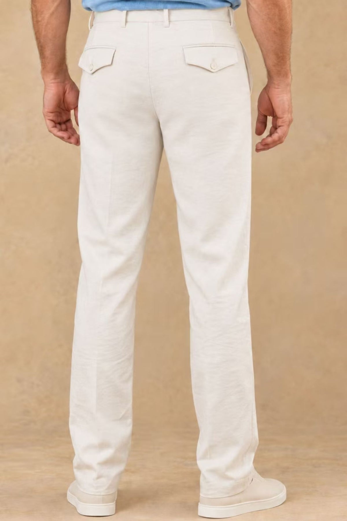 New Alfred 2983 Men's Cotton Single Pleat Tapered Fit Pant