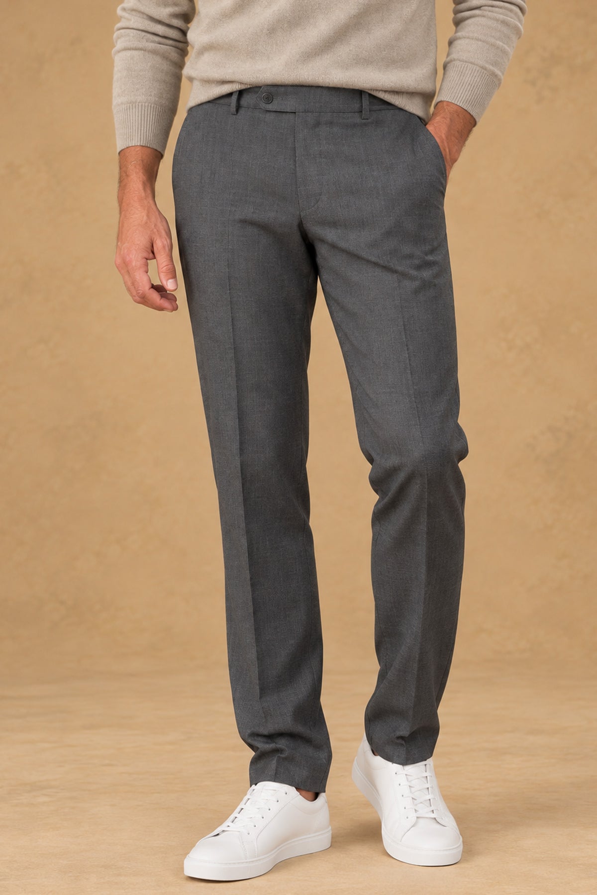 Otto 11344 Men's Wool Flat Front Slightly Tapered Leg Pant