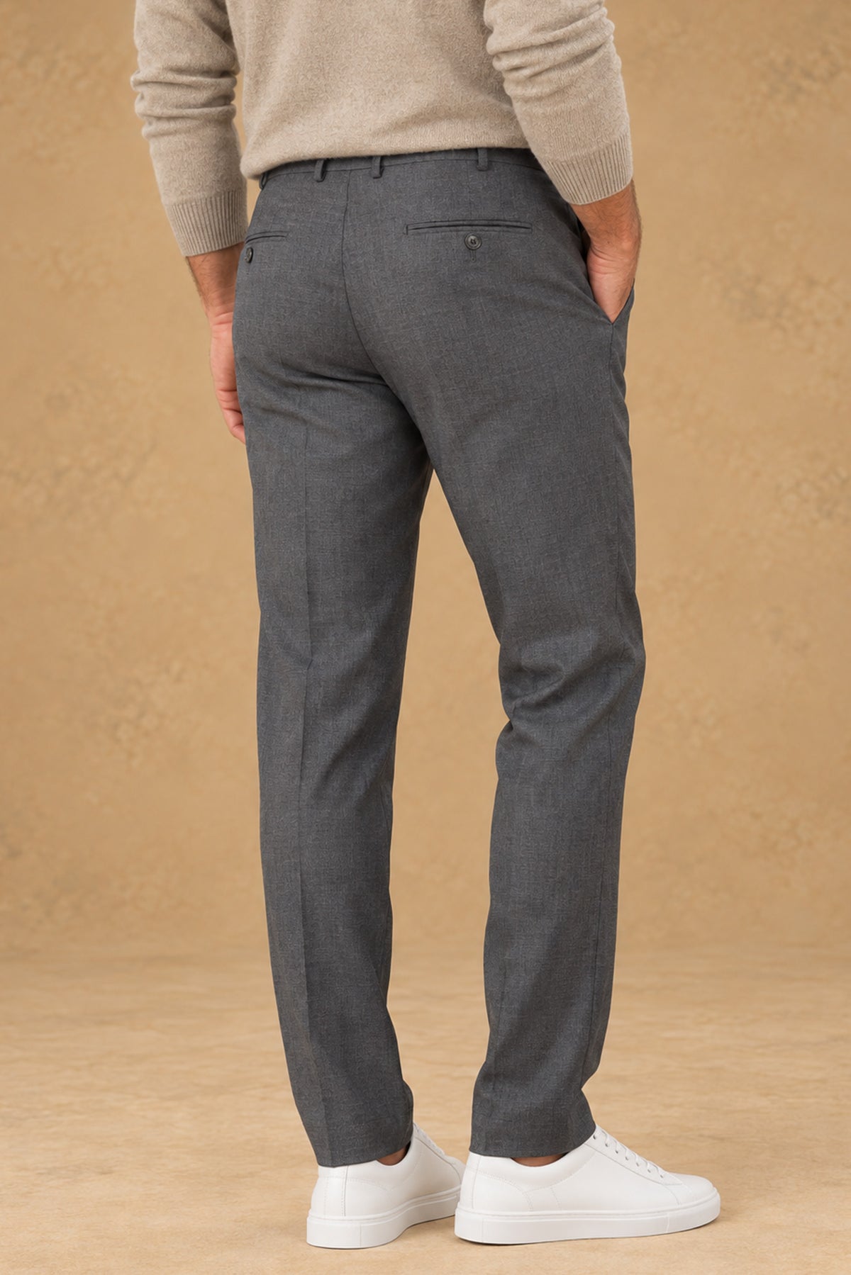 Otto 11344 Men's Wool Flat Front Slightly Tapered Leg Pant