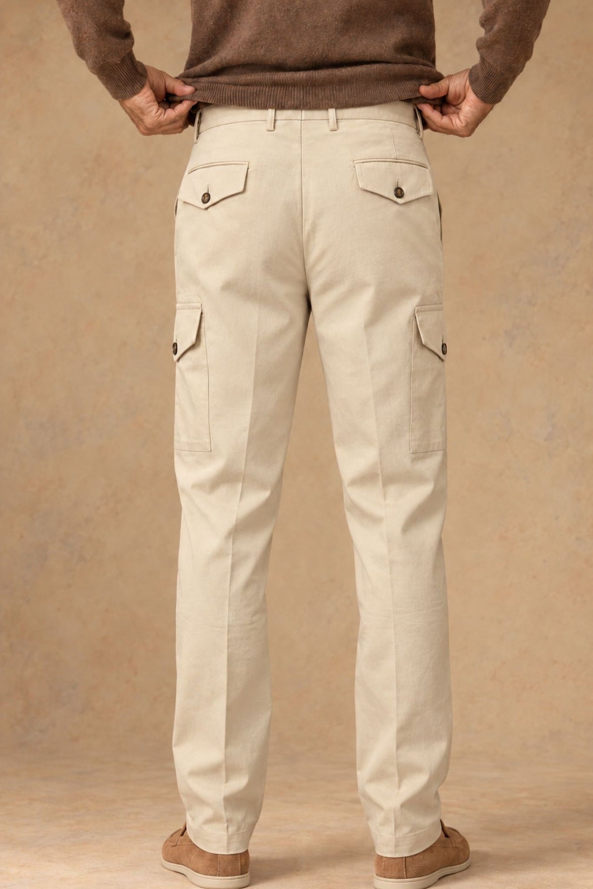Salvo 10834 Men's Cotton Single Pleat Tapered Cargo Pant
