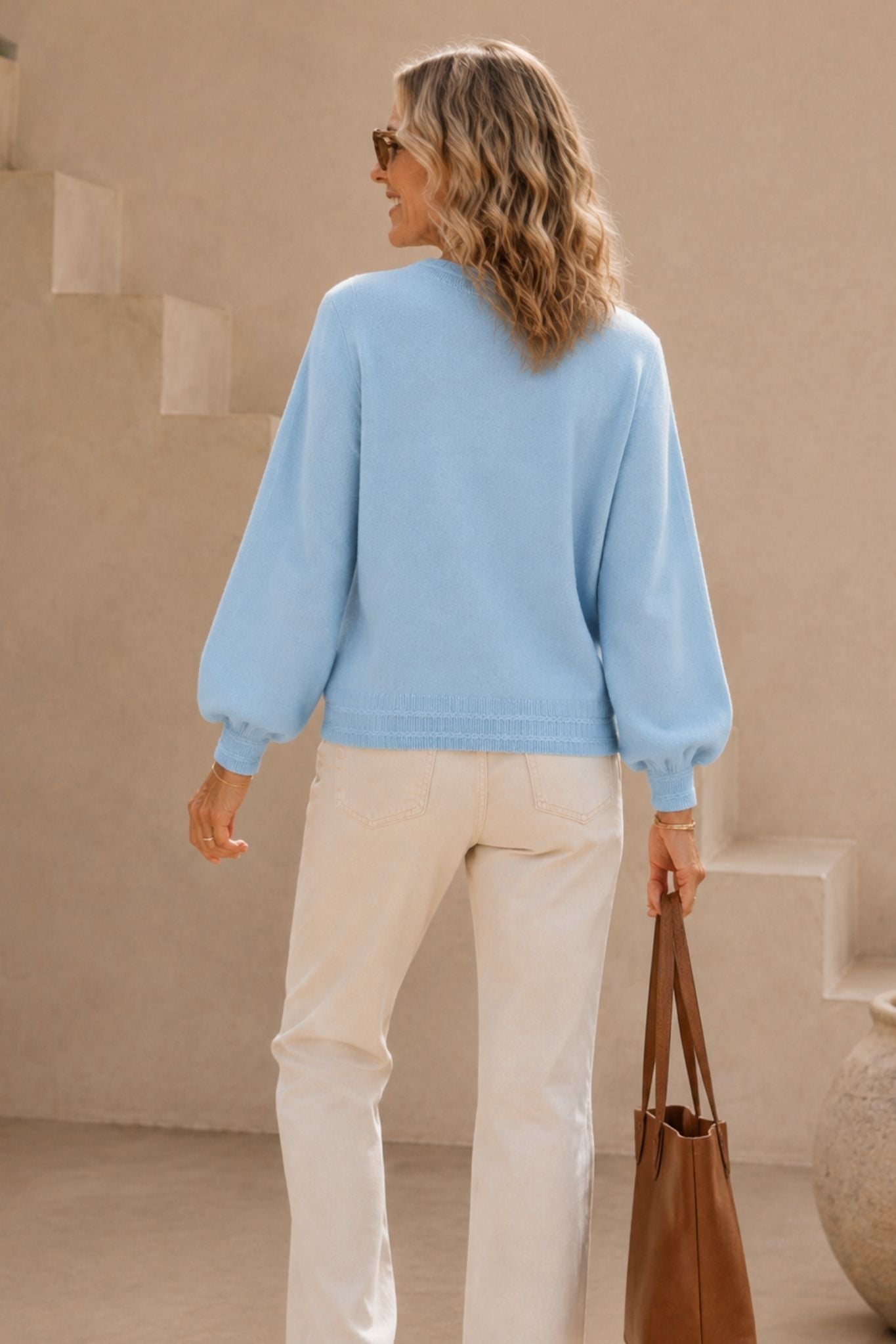 Vinton Peace Sign Cashmere Pullover