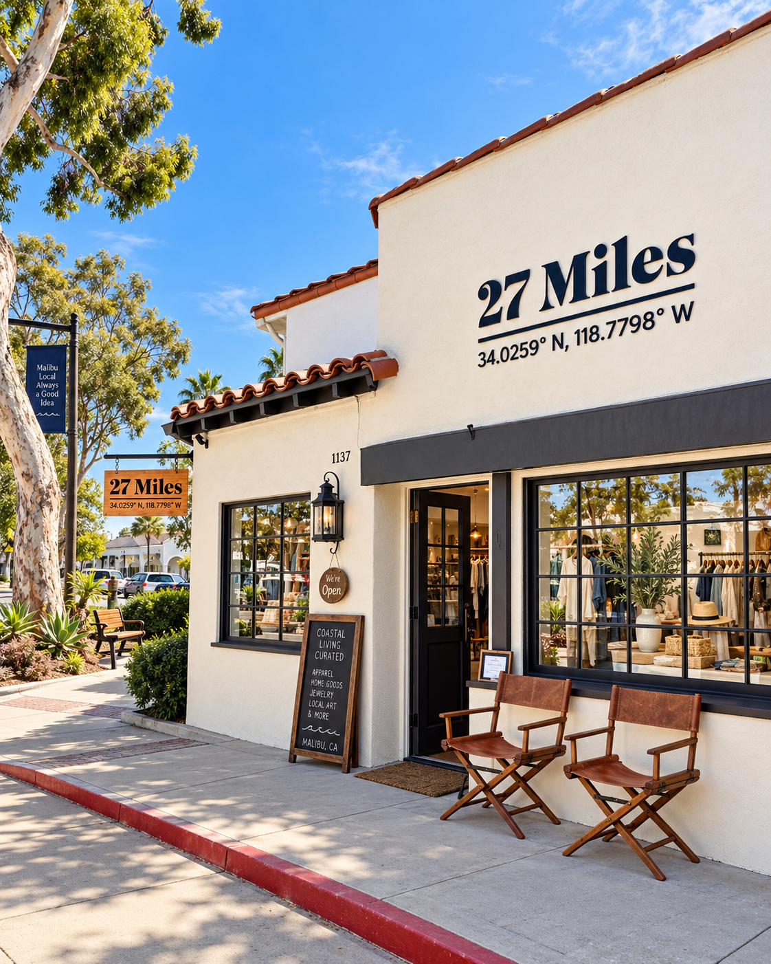 27 Miles Malibu Montecito boutique exterior at 1137 Coast Village Road