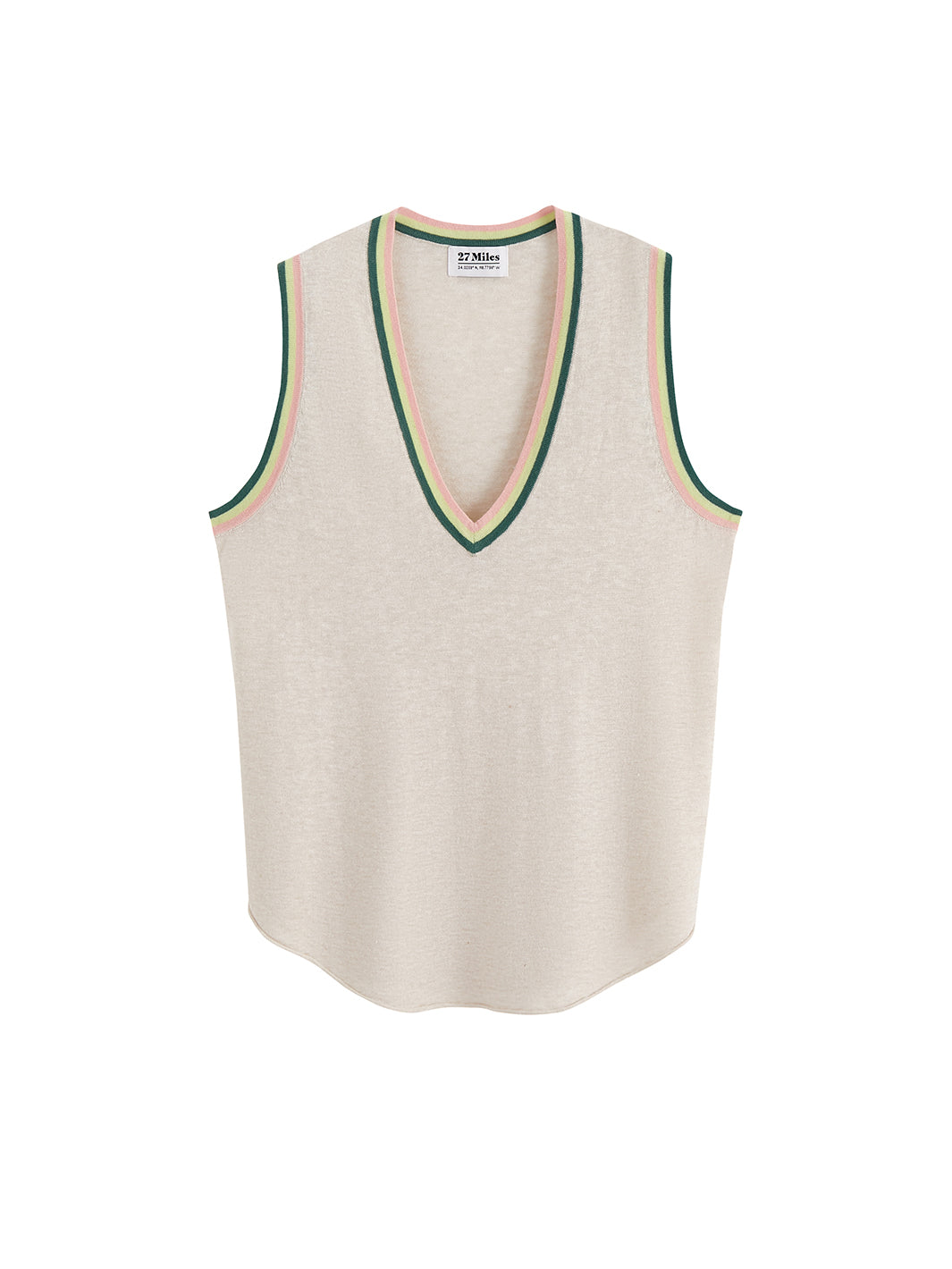 Romilly Women's Tank with Striped Trim