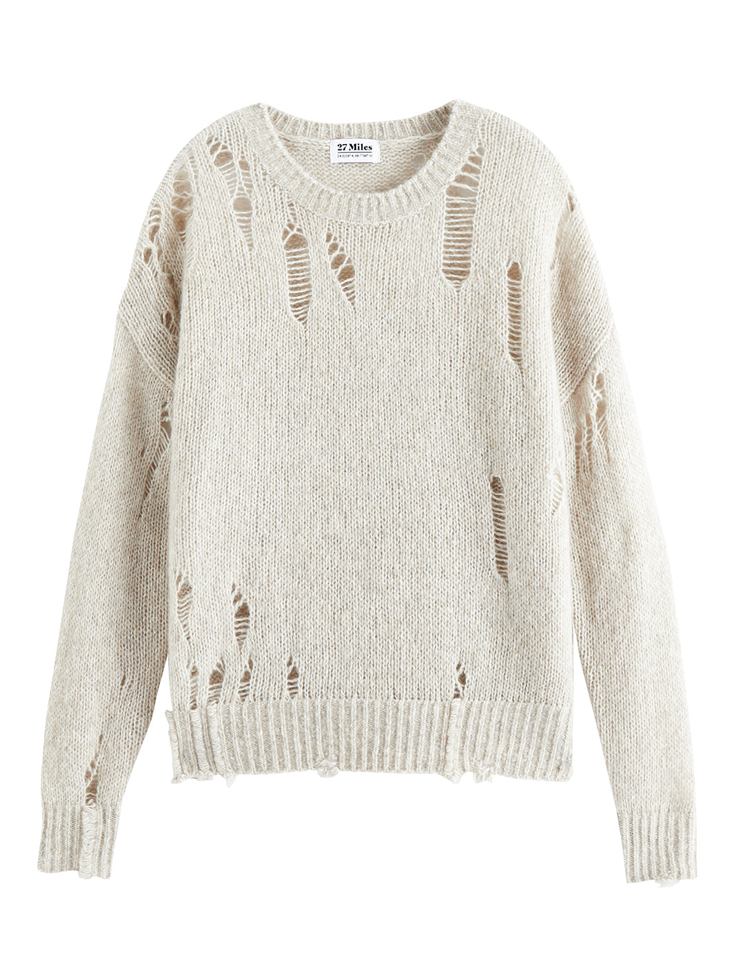 Nephele Distress Cashmere Blend Sweater