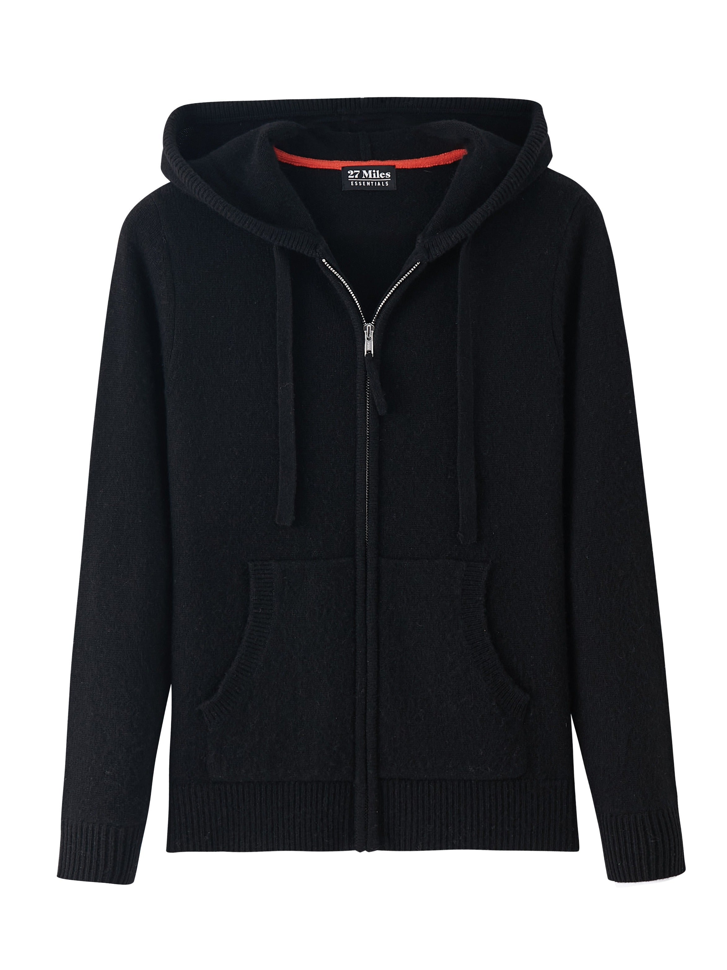 Elora Cashmere Pullover w/t Zip Hoodie