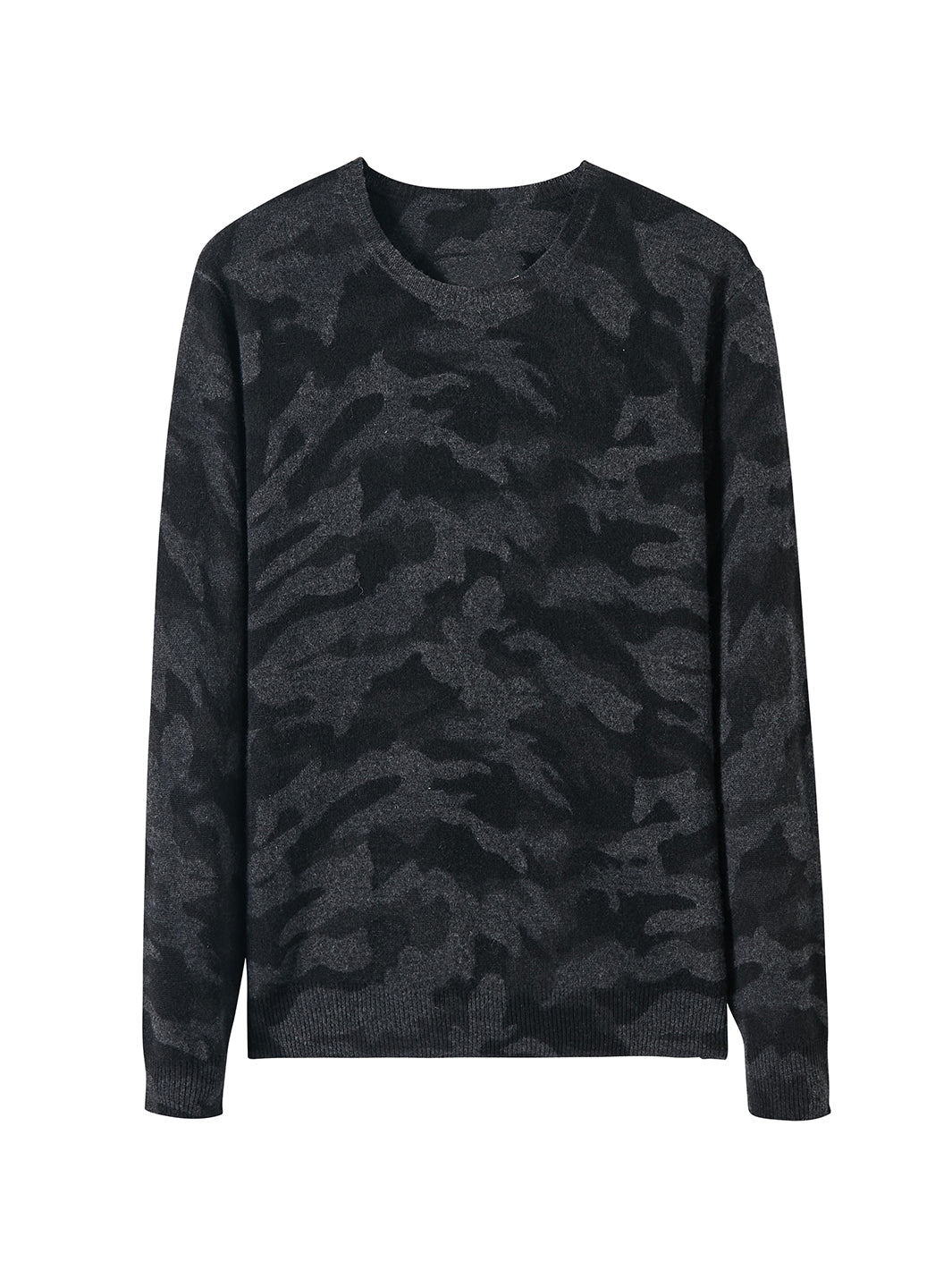 Popular 27 Miles Black Gray Camo Cashmere Sweater Small