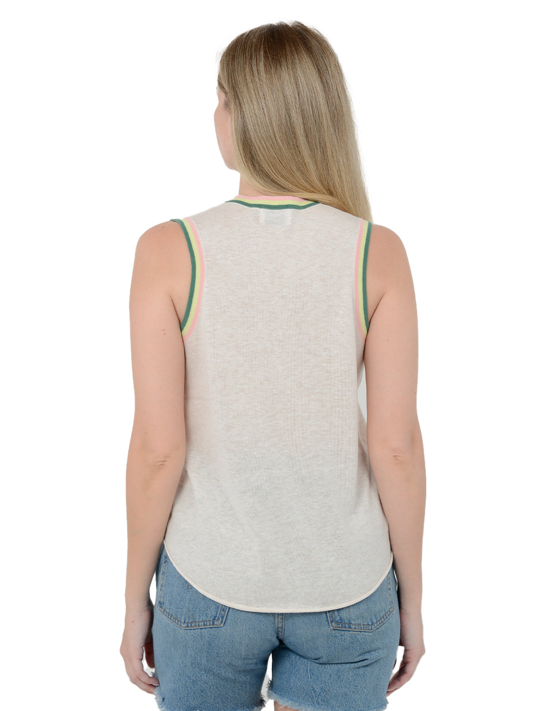 Romilly Women's Tank with Striped Trim