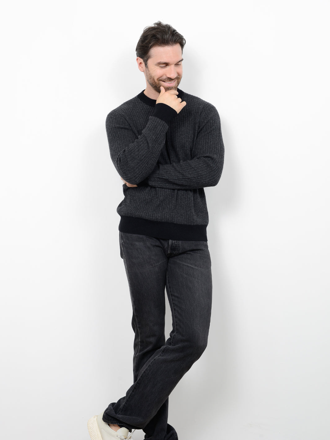 Jordan Men's Color Block Cashmere Crew