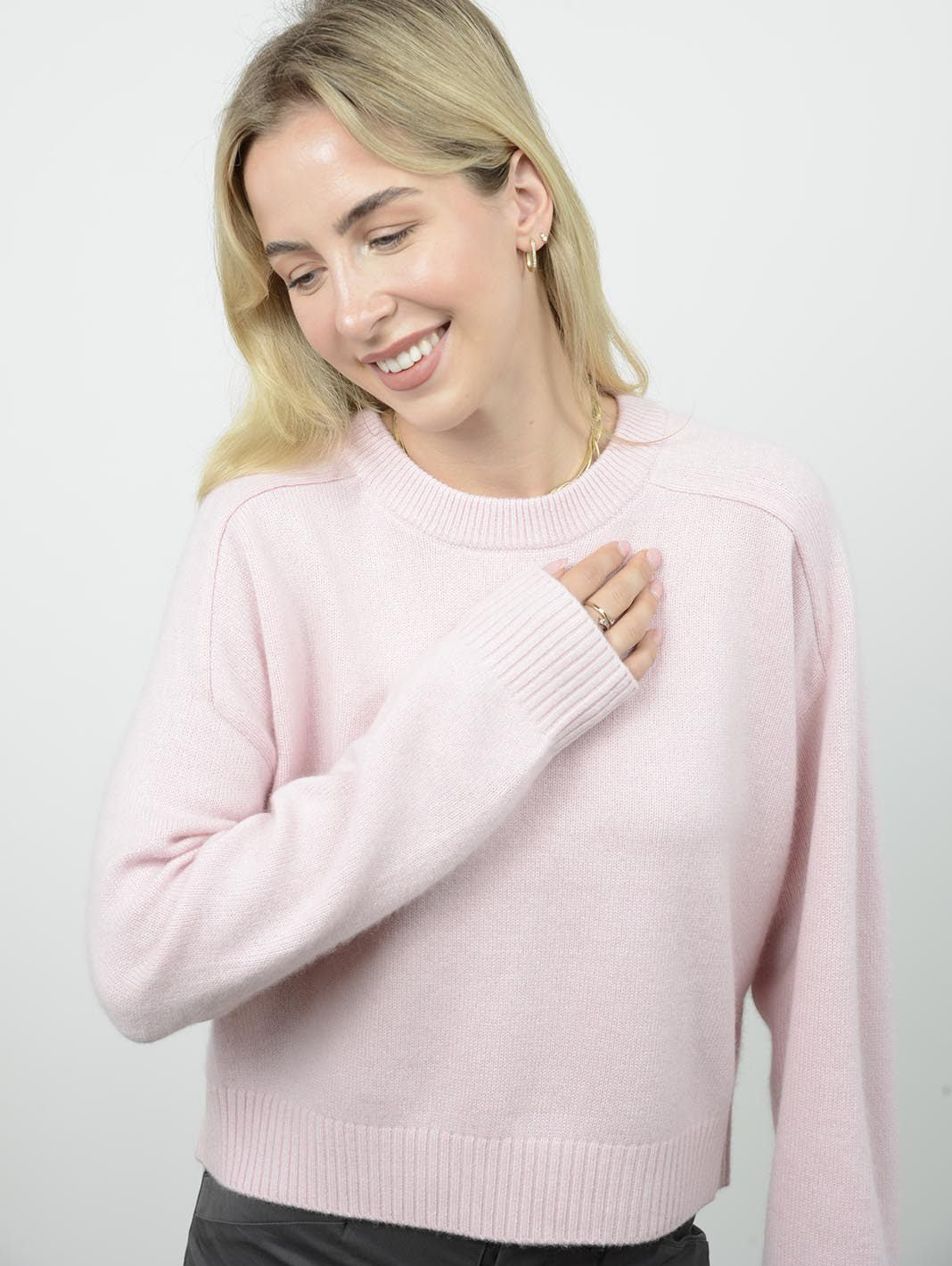 Iliana Cashmere Boxy Crewneck