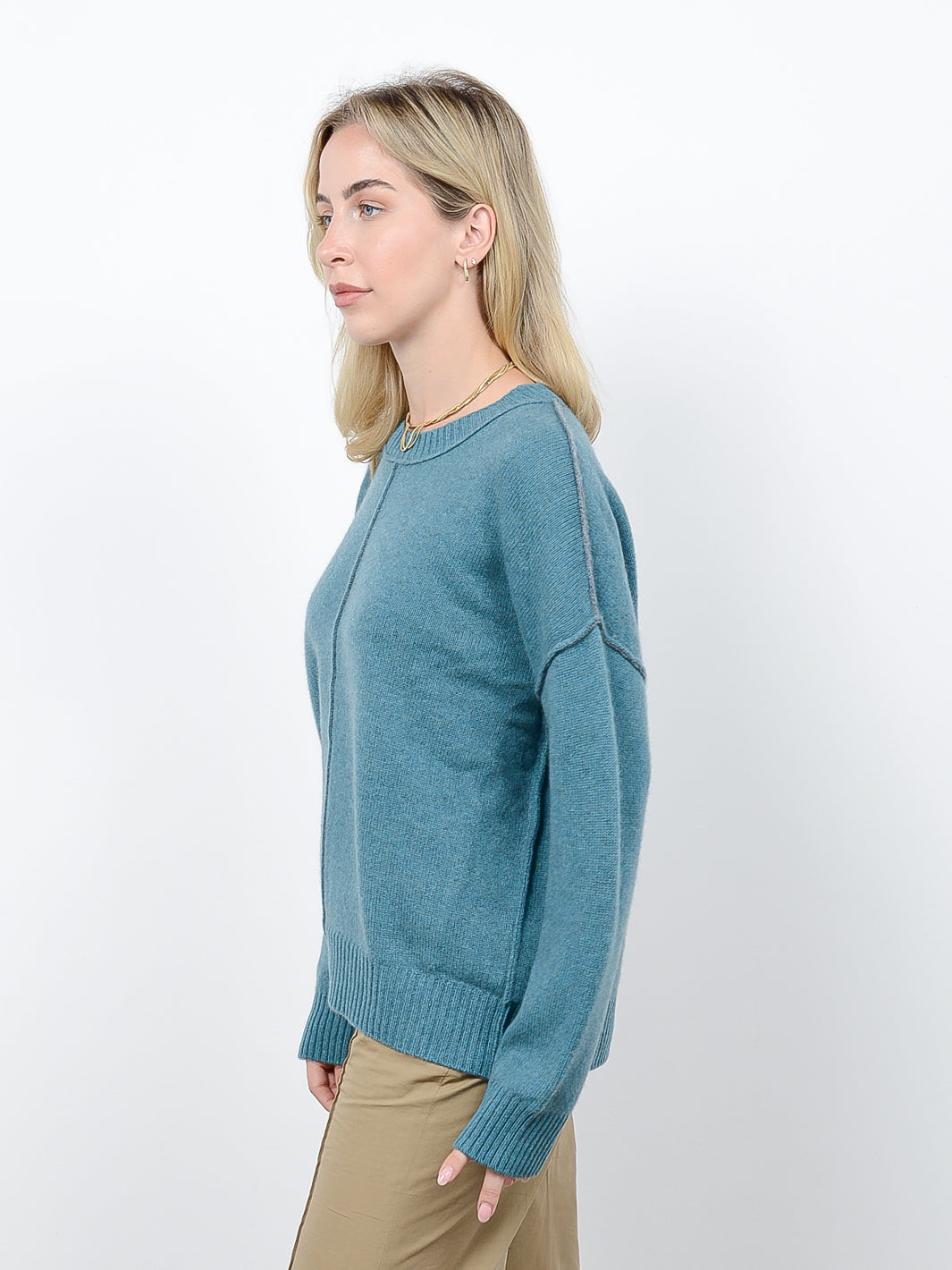 Venise Cashmere Oversized Crew Neck Pullover