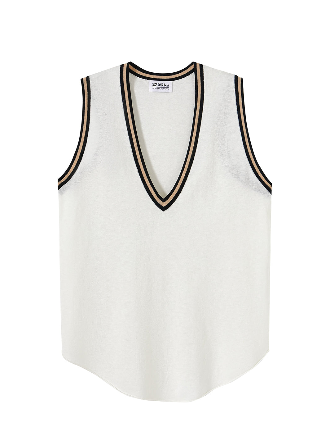 Darcie Women's Tank with Striped Trim