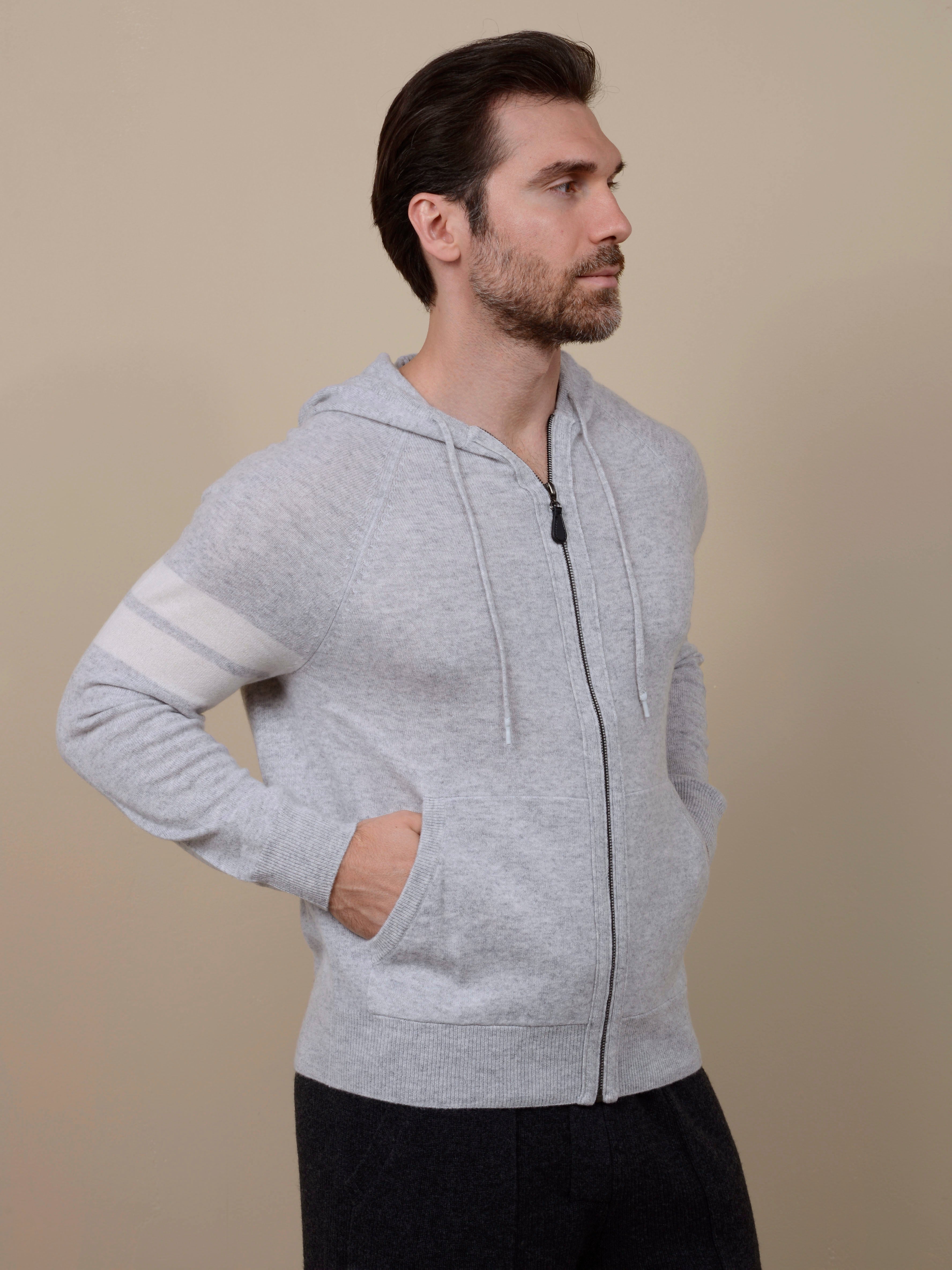 Zuma Men's Cashmere Zip Hoodie