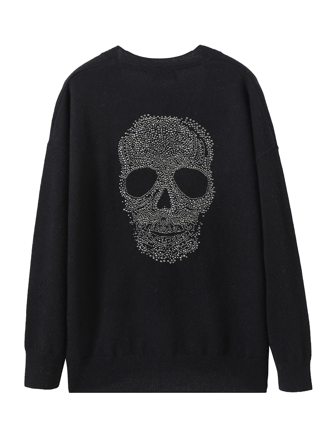 Skull Cashmere Light Weight Long Sleeve store Top with Skull Print