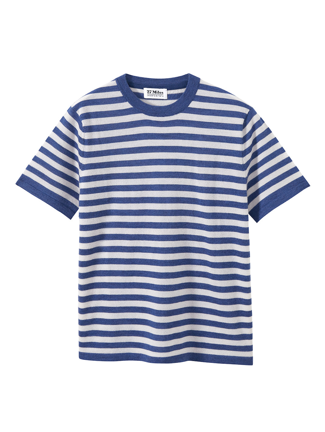 Janine Crewneck Stripe Cashmere Tee