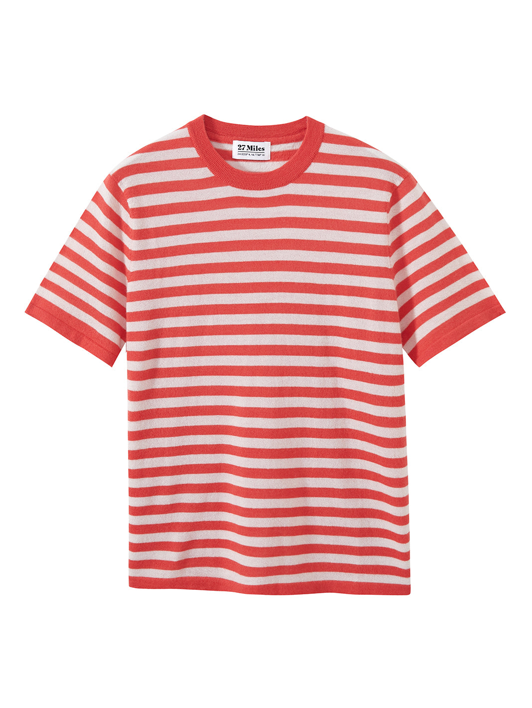 Janine Crewneck Stripe Cashmere Tee