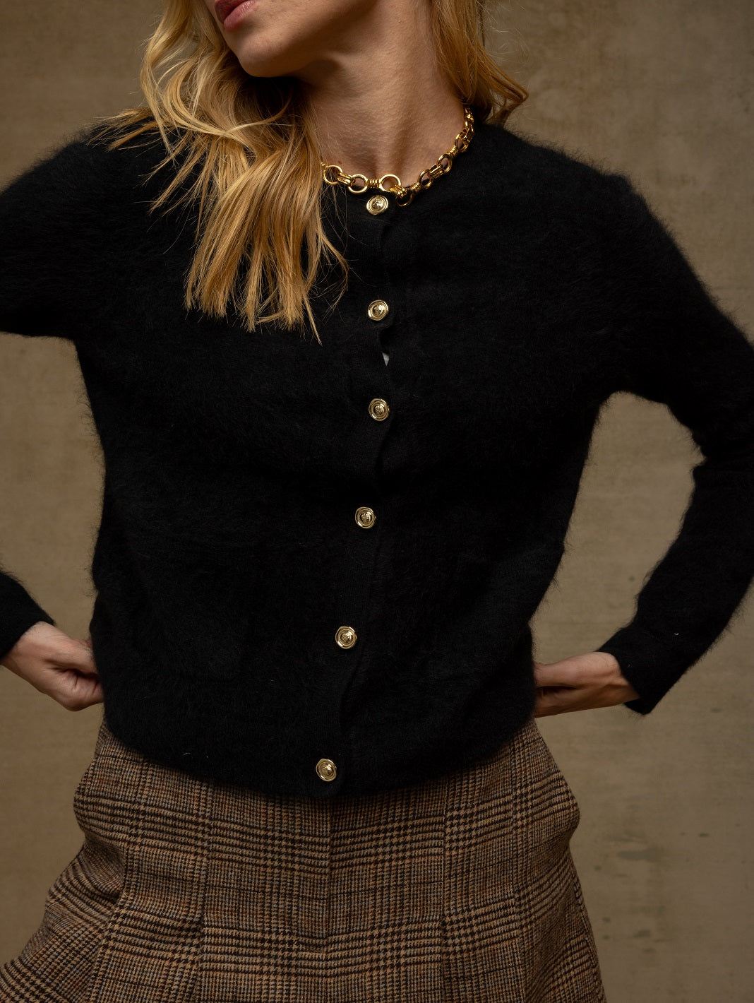 Gwendolyn Brushed Cashmere Lady Cardigan